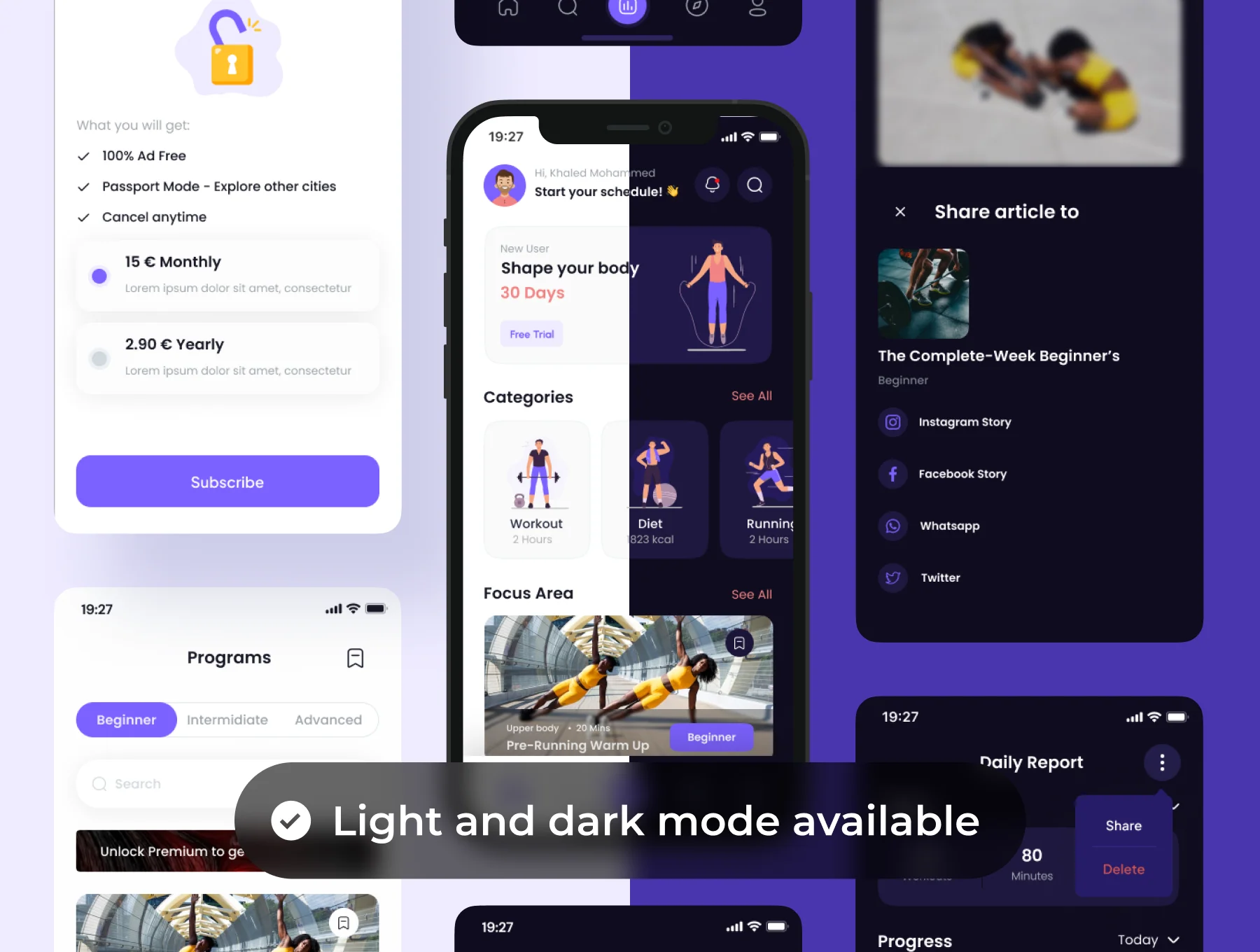 WORKA - Work Out App UI Kits 7