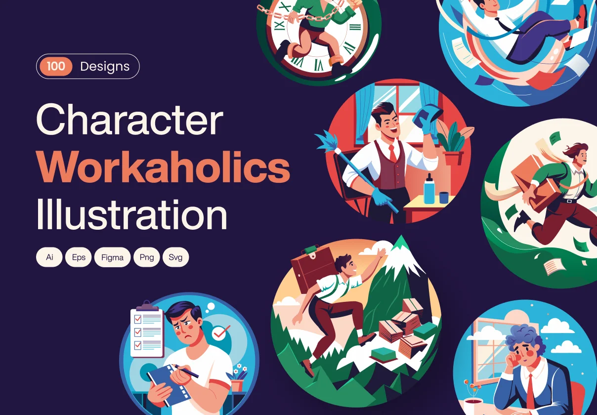 Workaholics Characters Illustrations