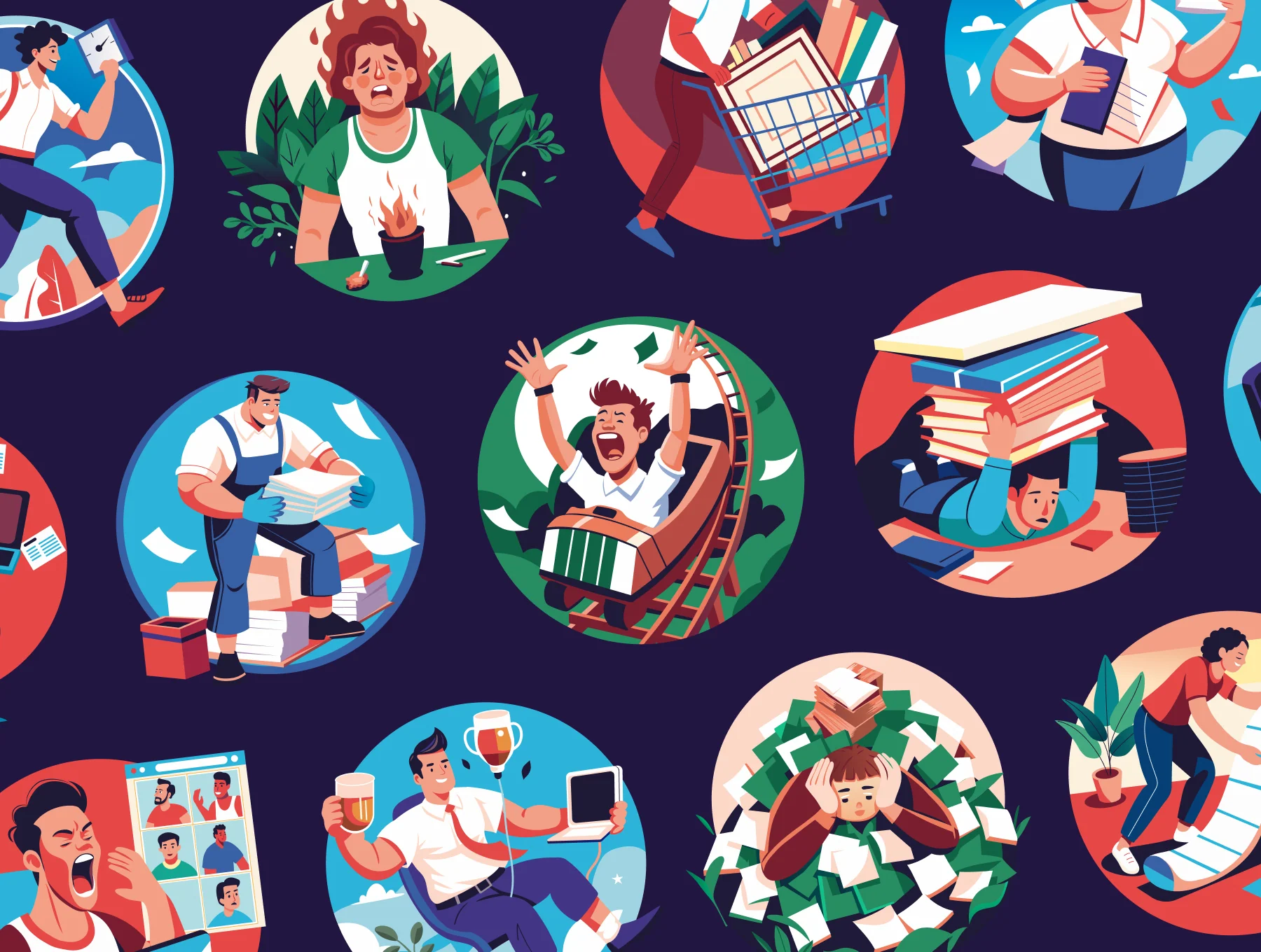 Workaholics Characters Illustrations 5