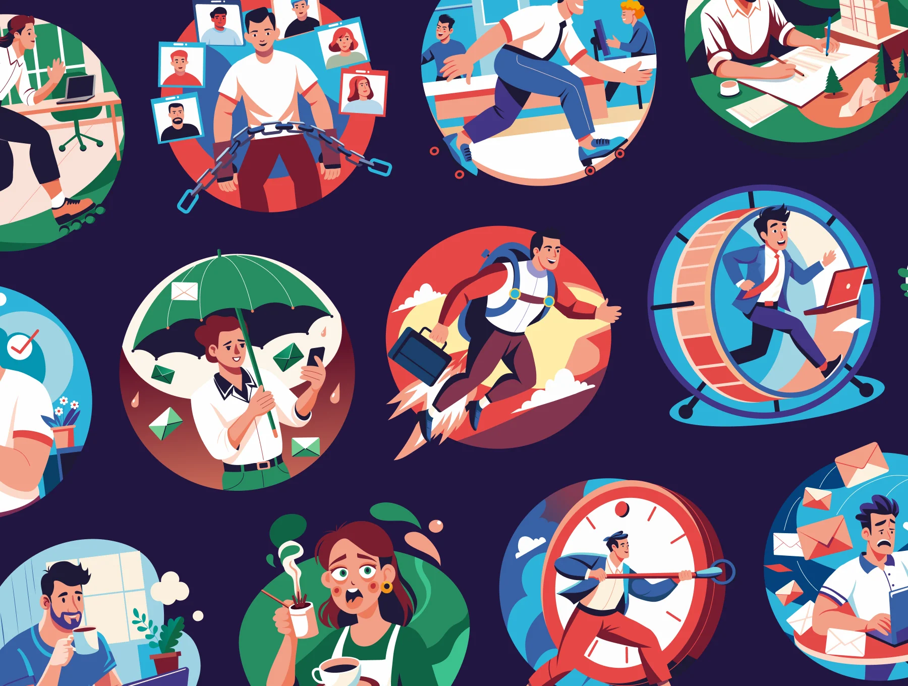 Workaholics Characters Illustrations 6