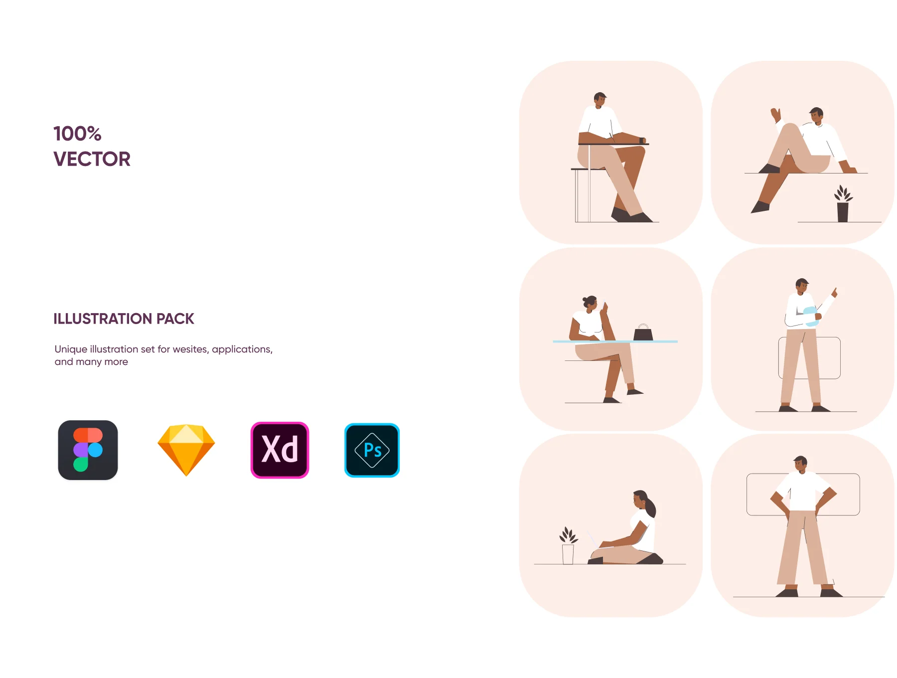 Workaholics UI Illsutration KIT