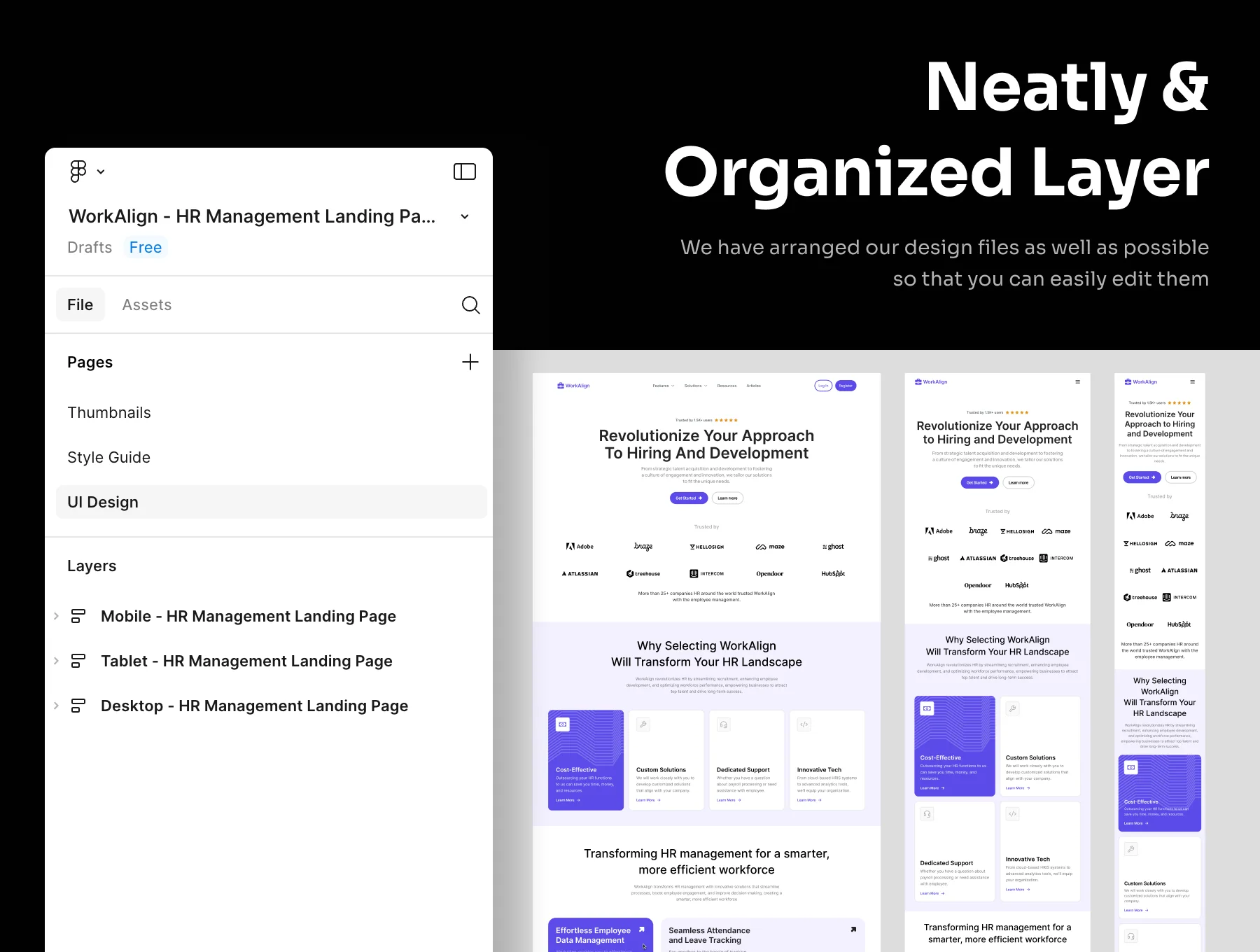 WorkAlign - HR Management Web Landing Page Website Template 4