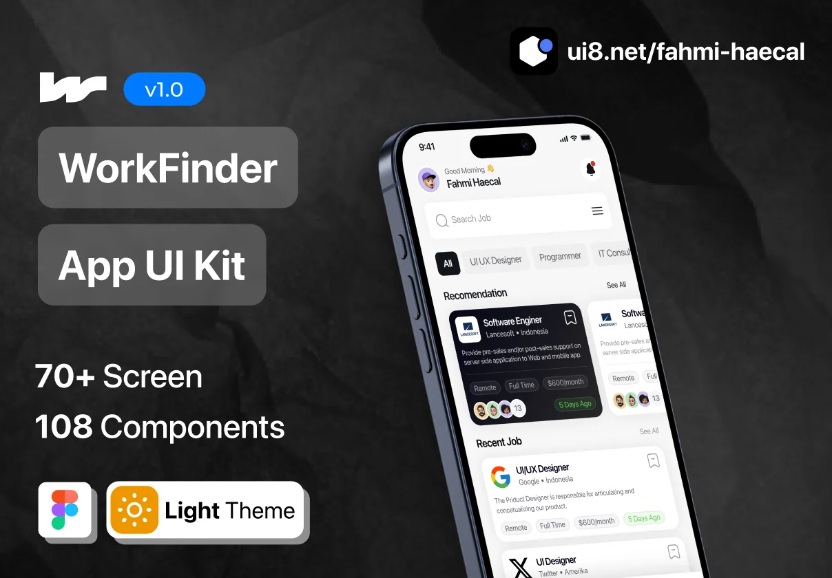 WorkFinder App UI KIT