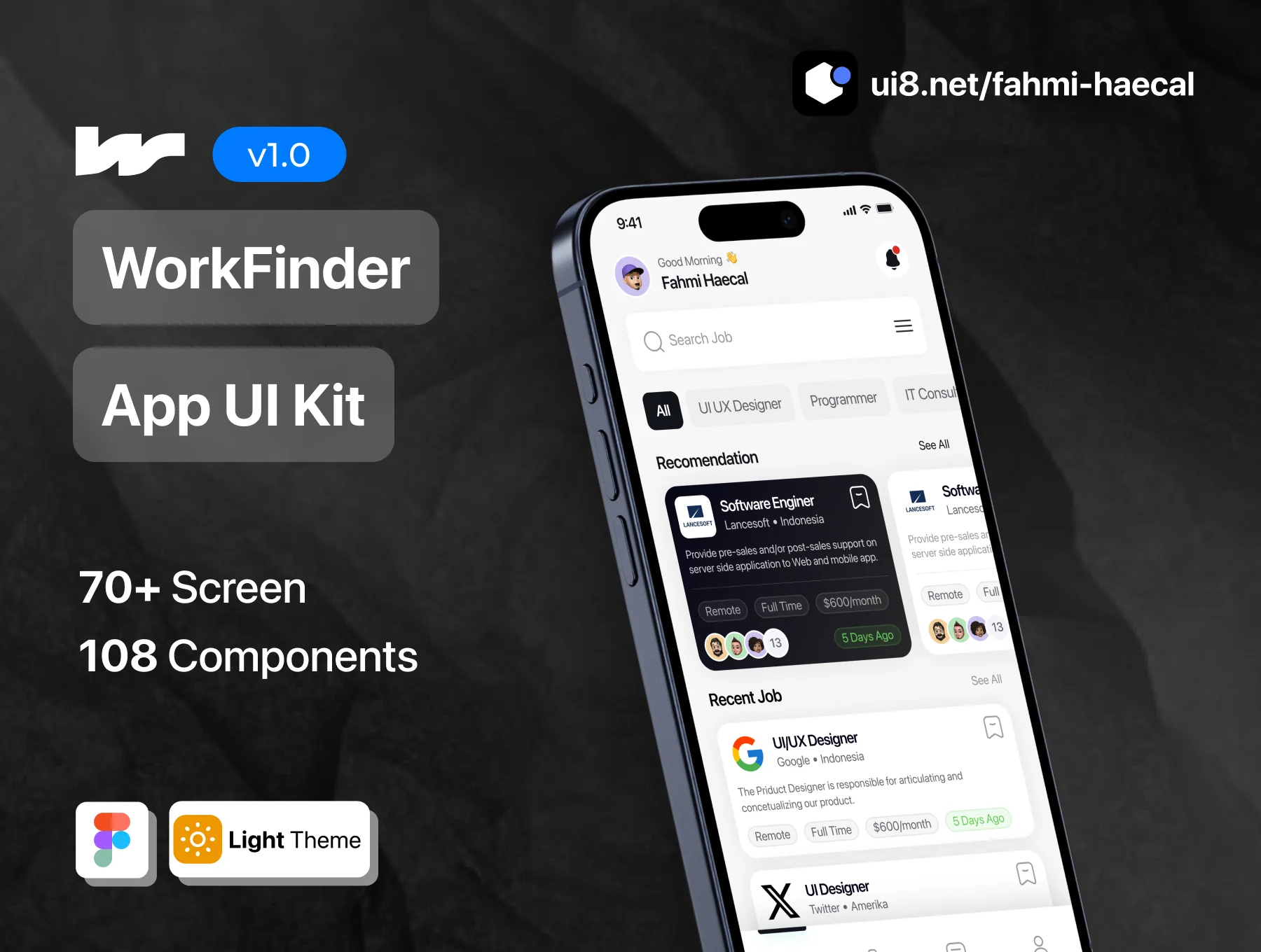 WorkFinder App UI KIT