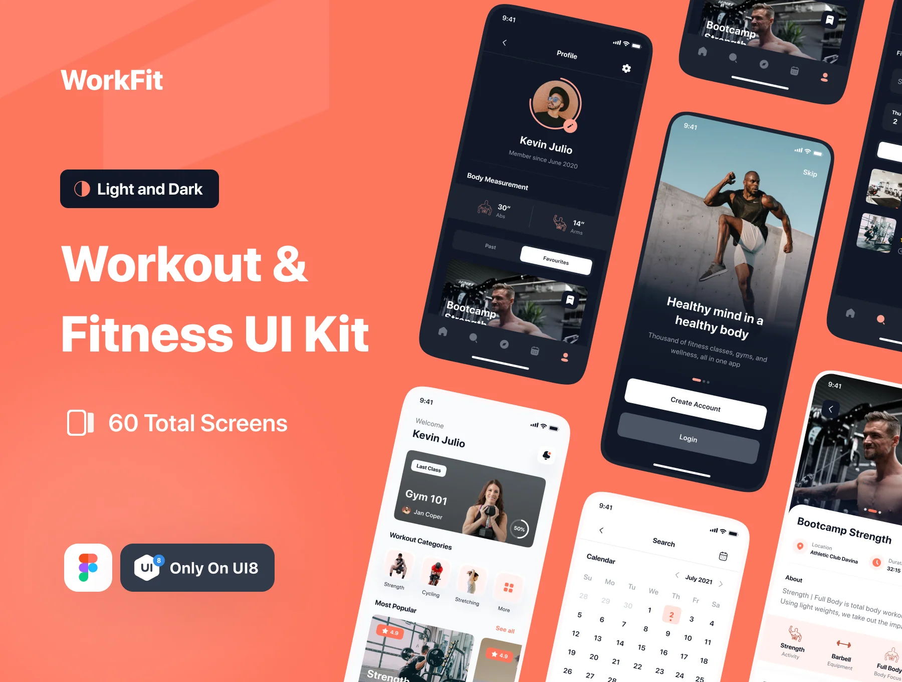 Workfit - Workout & Fitness UI Kit
