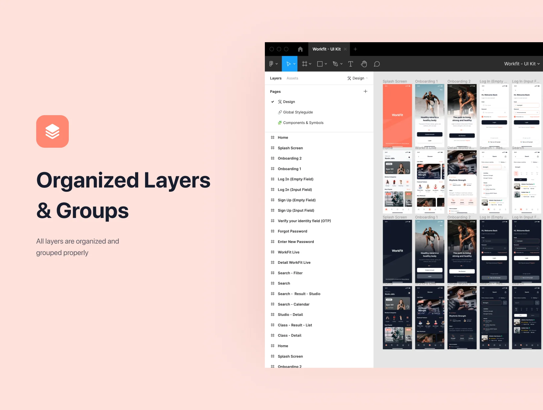 Workfit - Workout & Fitness UI Kit 2