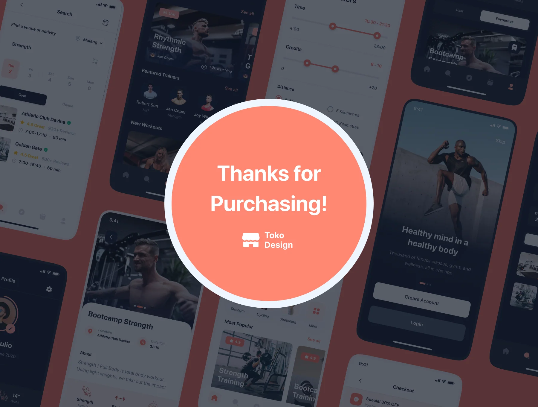 Workfit - Workout & Fitness UI Kit 6