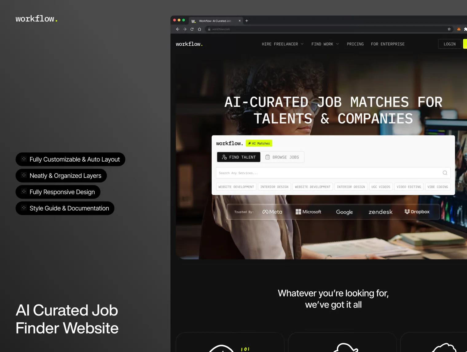 Workflow — AI Curated Job Finder Website UI Kit