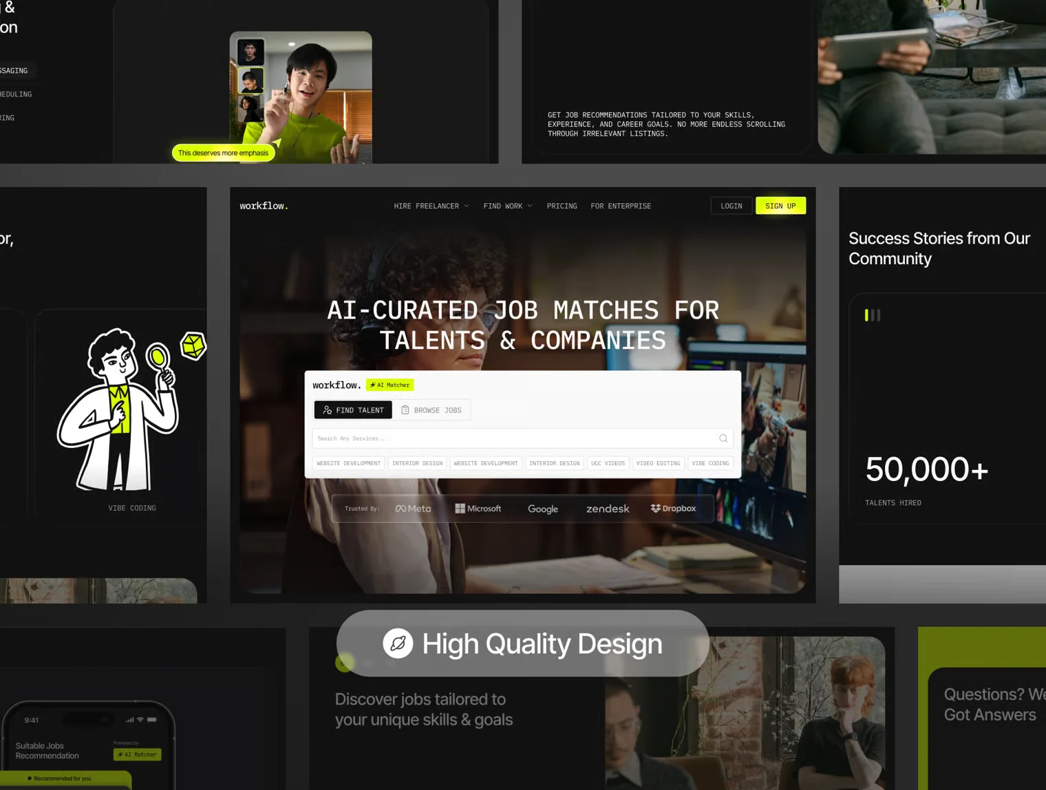 Workflow — AI Curated Job Finder Website UI Kit 2