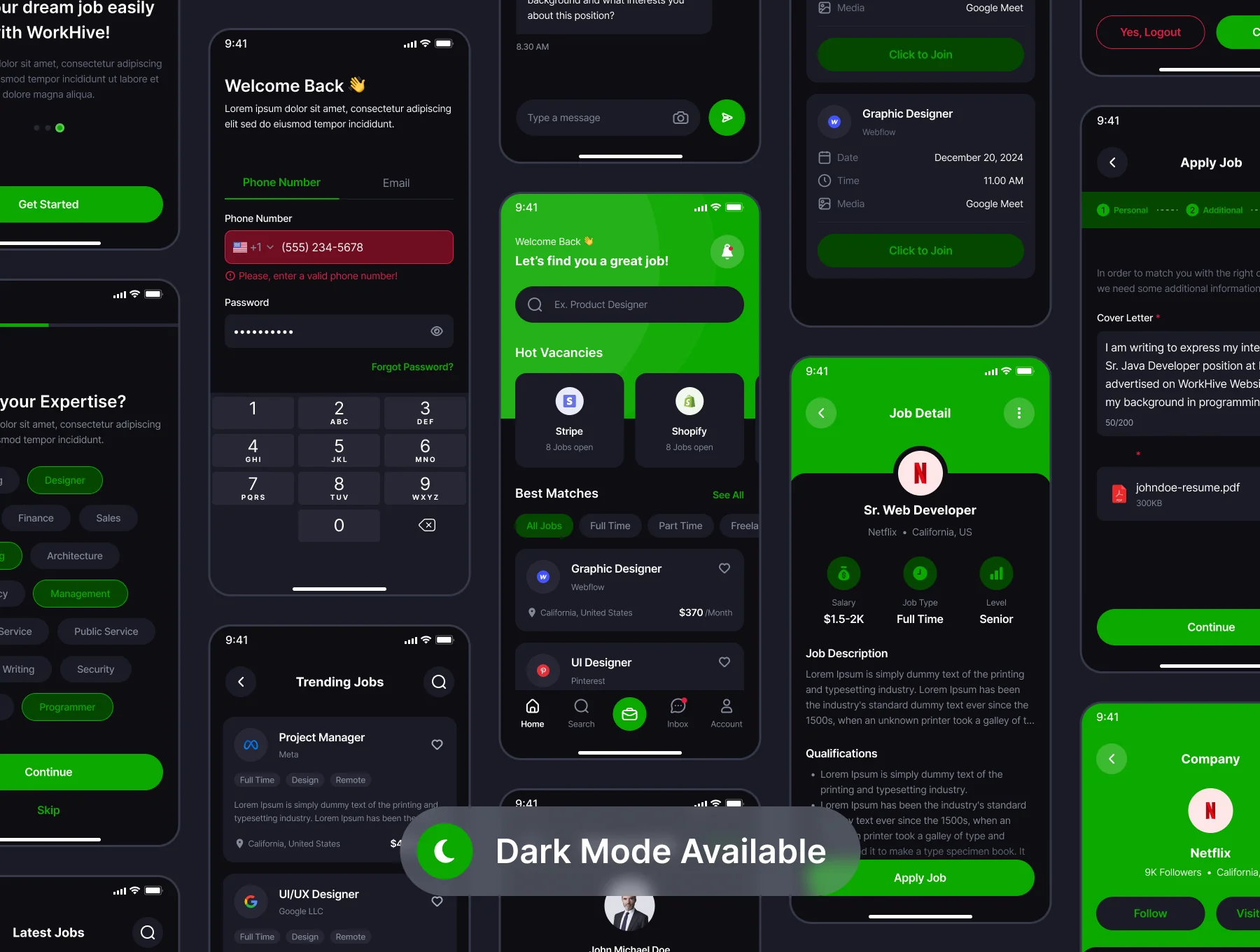 Workhive - AI Job Finder App UI Kit 6
