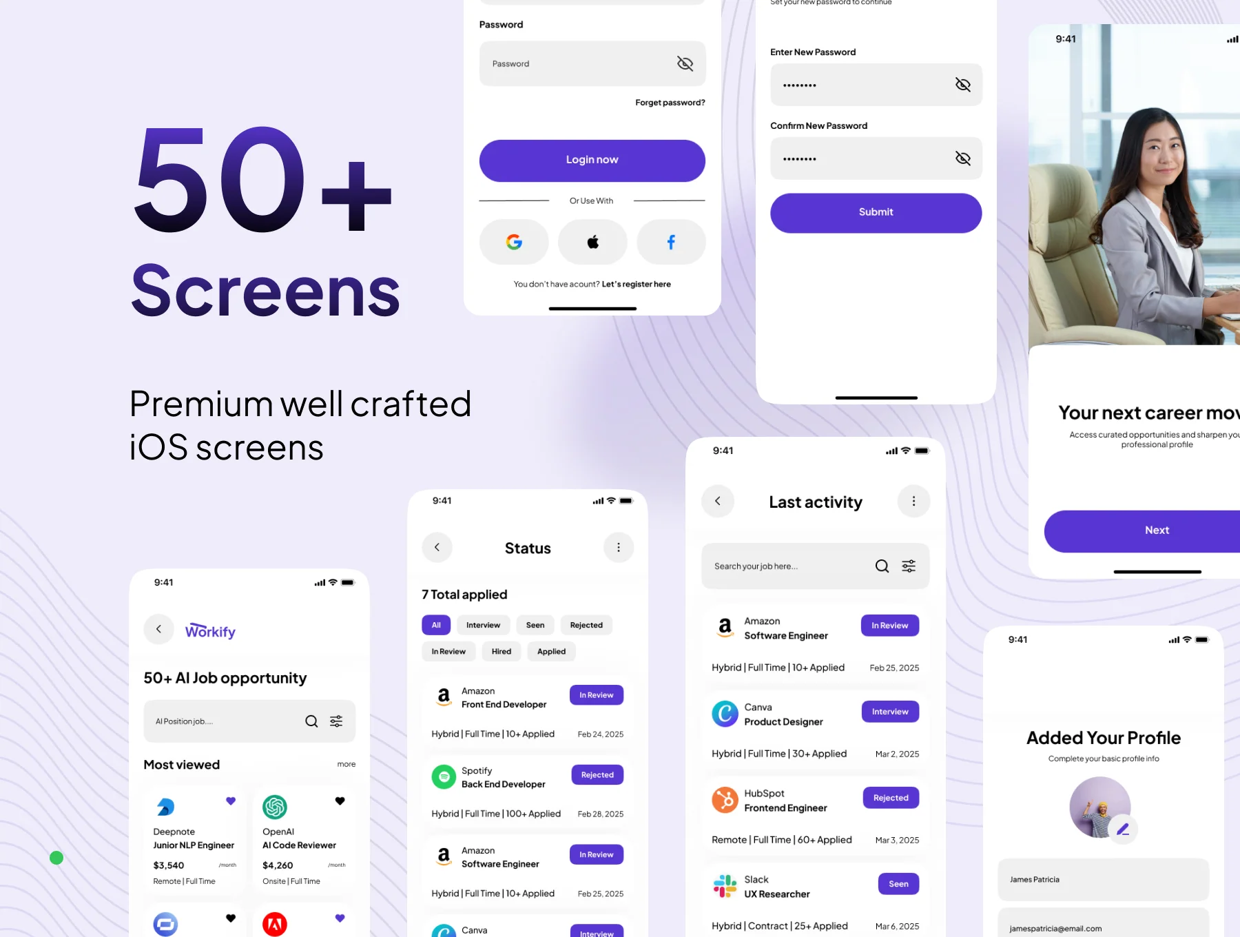 Workify - Job Portal And Career Finder App UI Kit 2