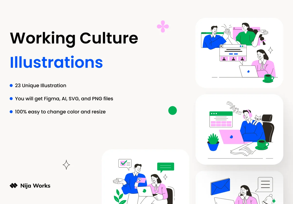 Working Culture Illustration KIT