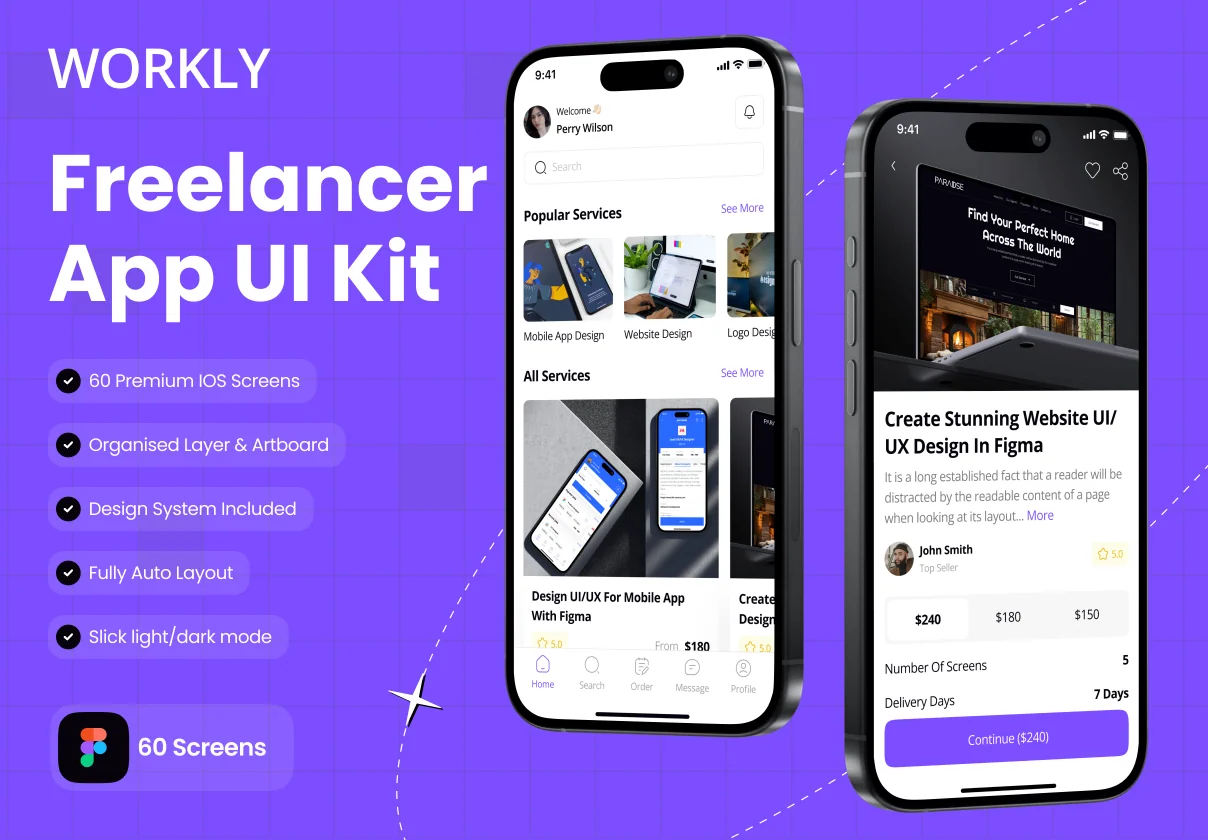 Workly - Freelancer App UI Kit