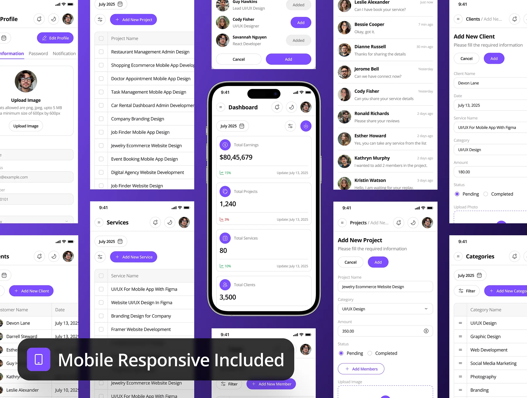 Workly - Freelancer Service Dashboard Admin UI Kit 7