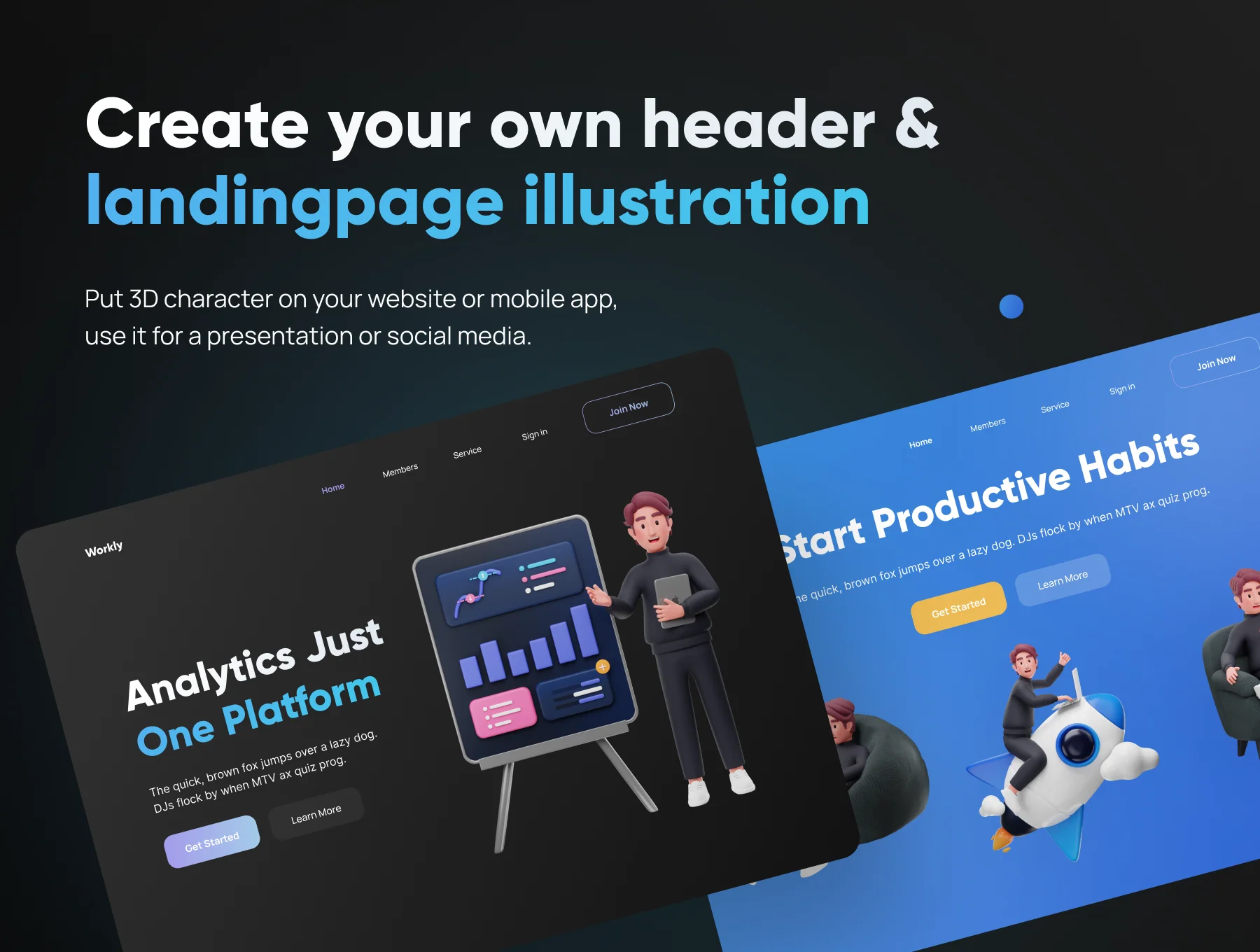 Workly - Startup & Work Environment 3D Character 6