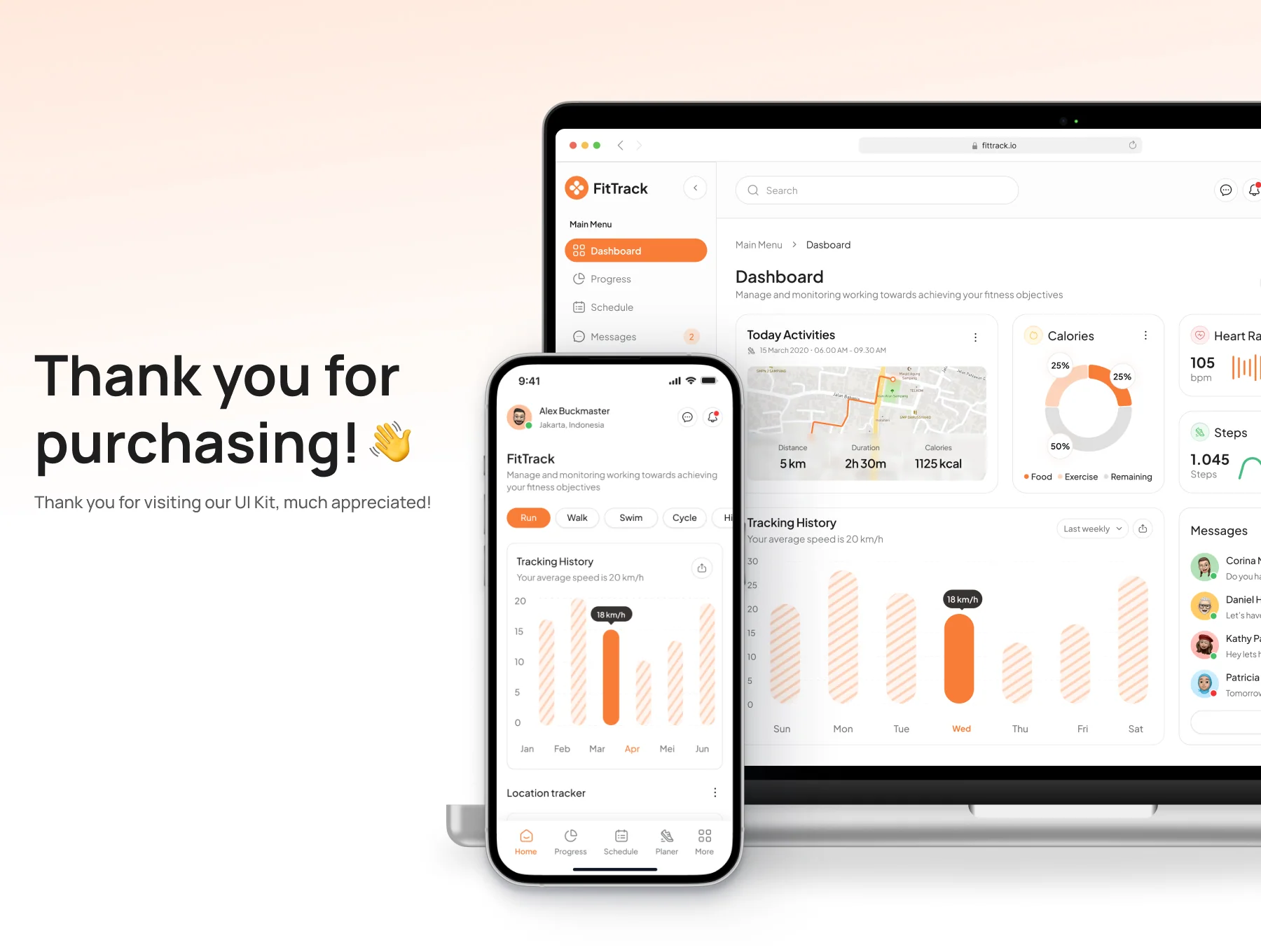 FitTrack - Workout Tracker  Dashboard UI Kit 8
