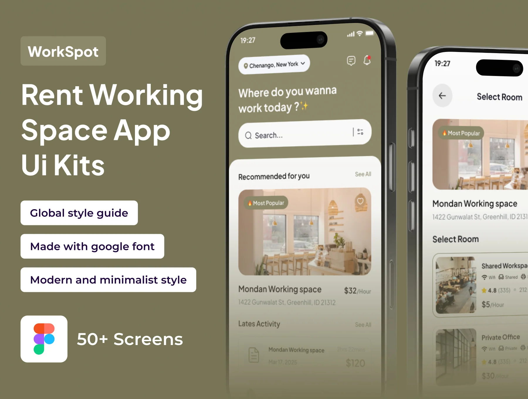 WorkSpot - Rent Working Space Premium UI KIts App