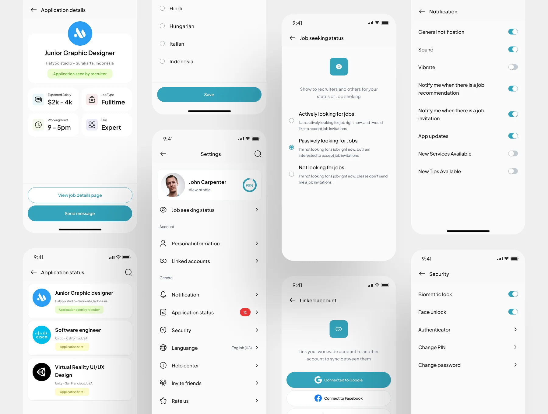 Workwide - Job Finder Apps UI KIT 7
