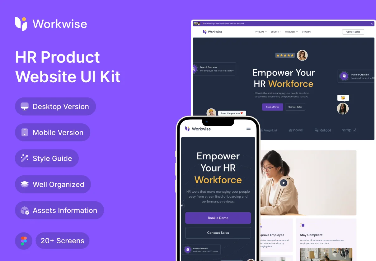 Workwise - HR Management UI Kit