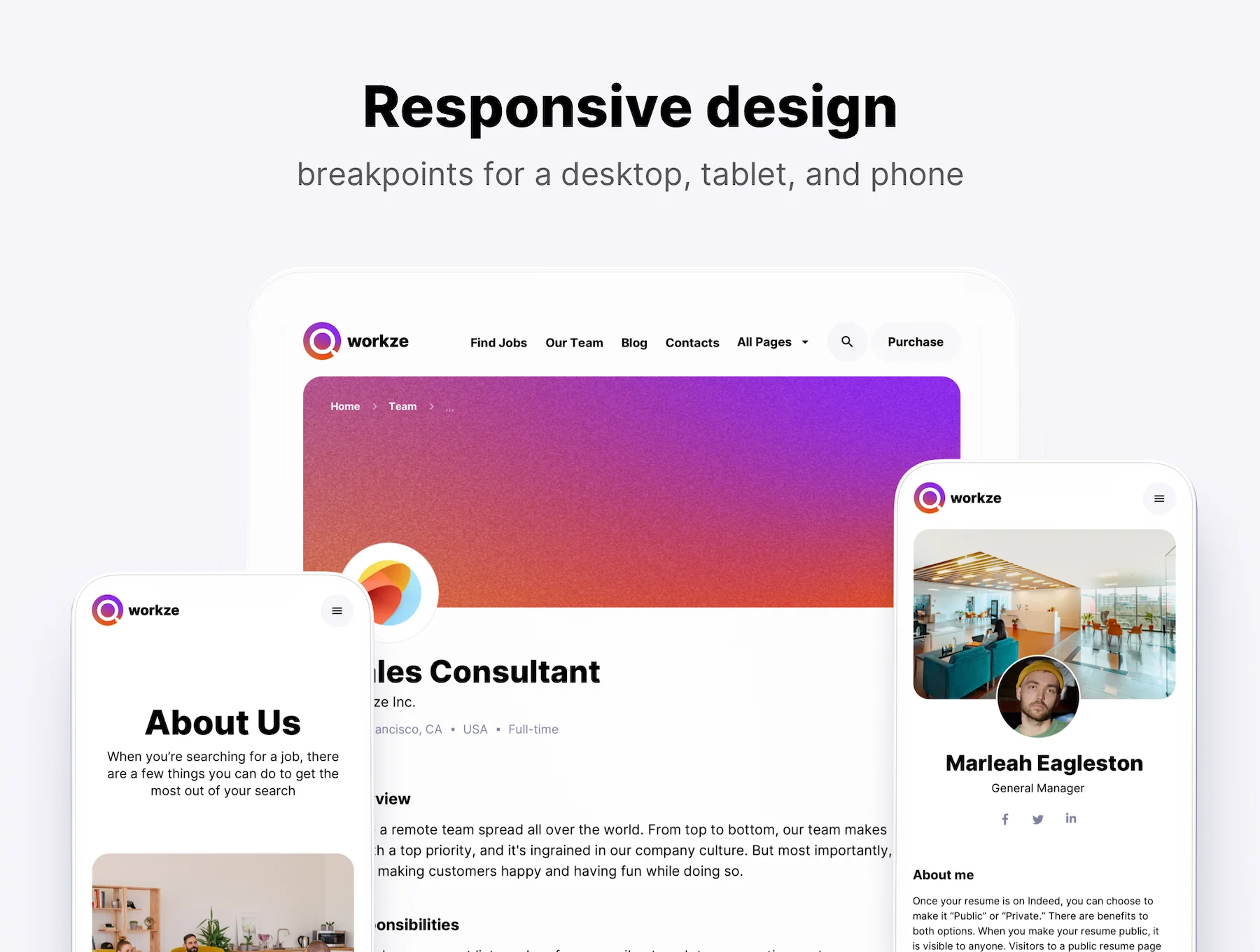 Workze job board template for Framer 3