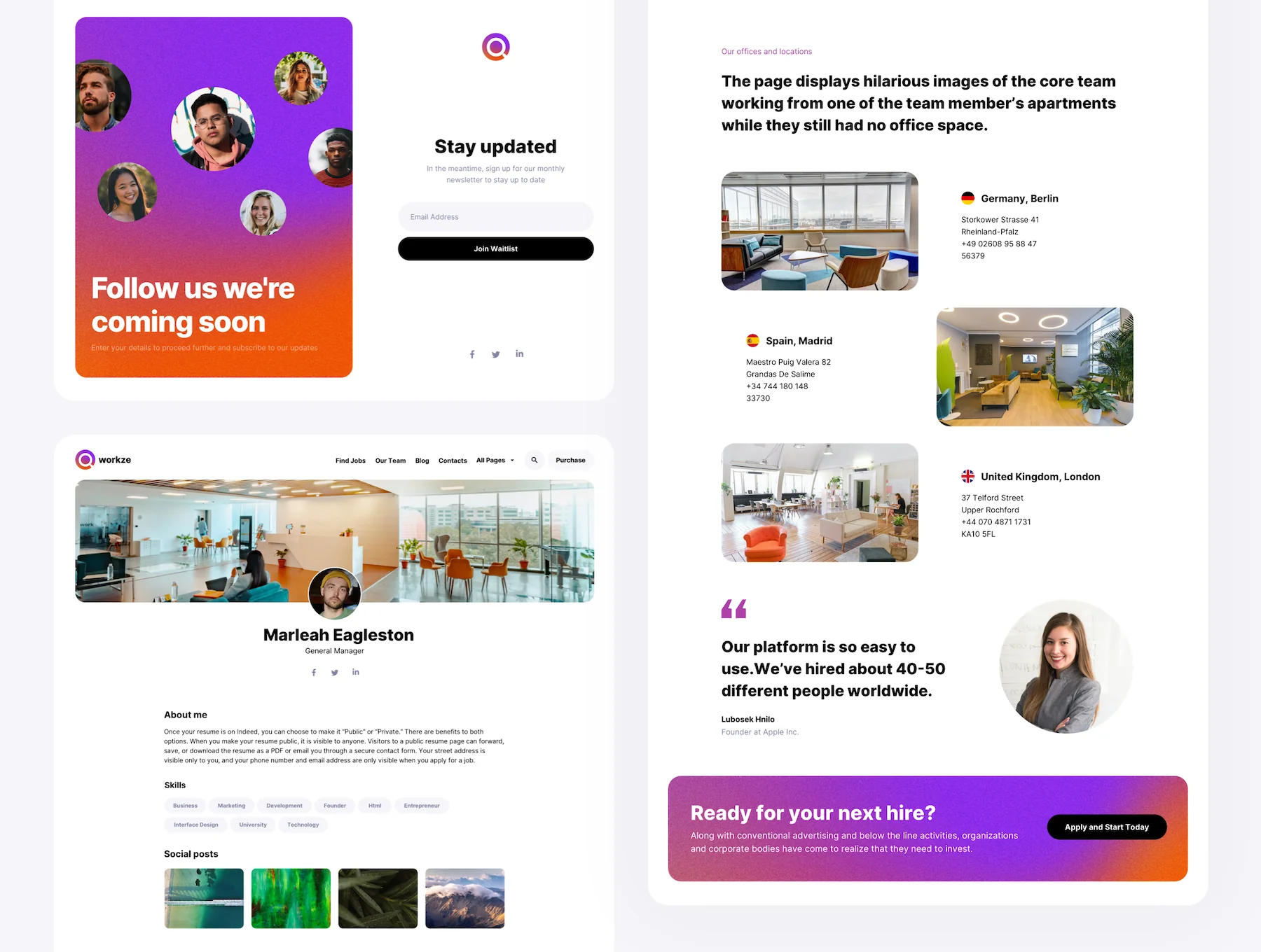 Workze job board template for Framer 5