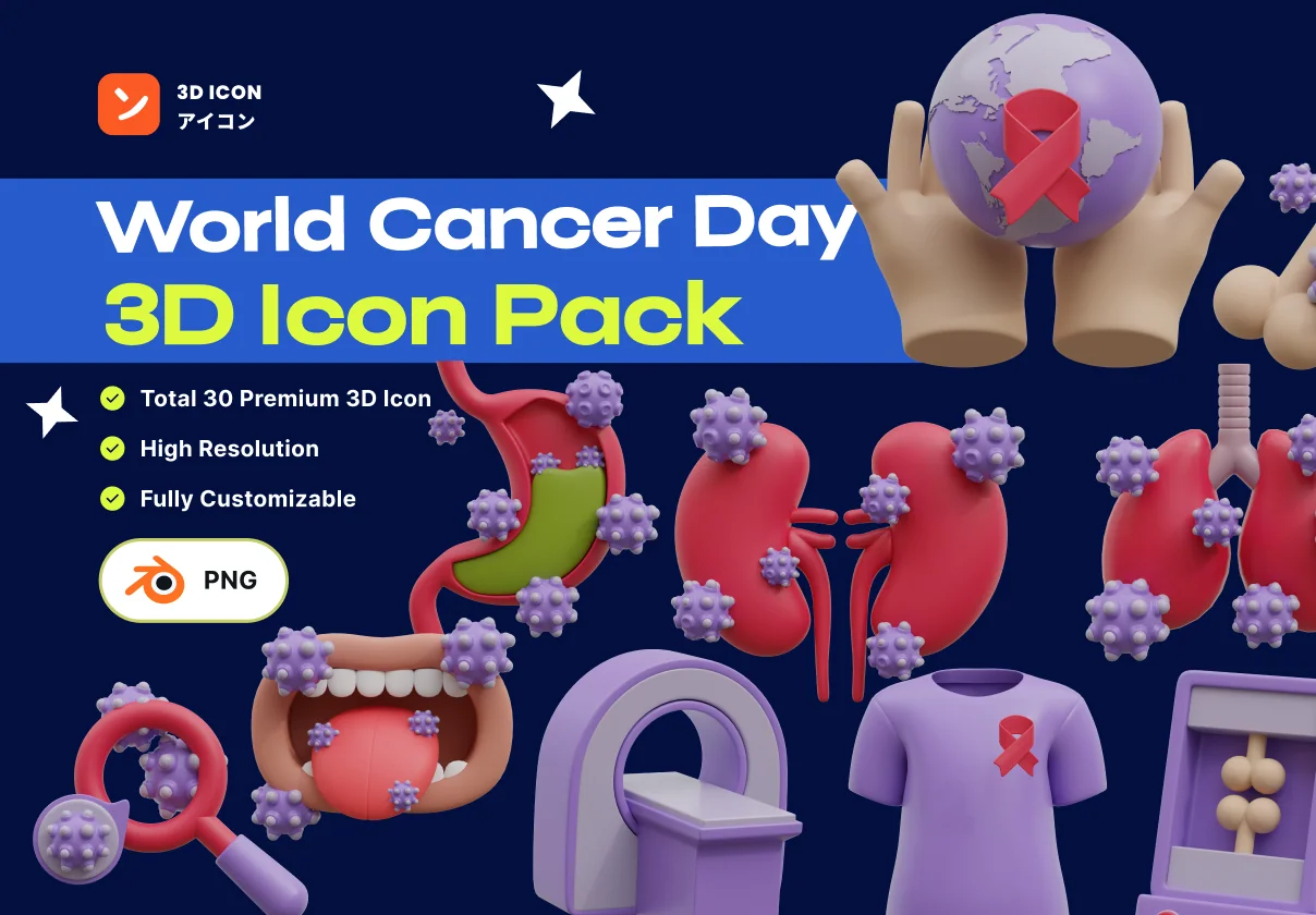 World Cancer Day 3D Icon