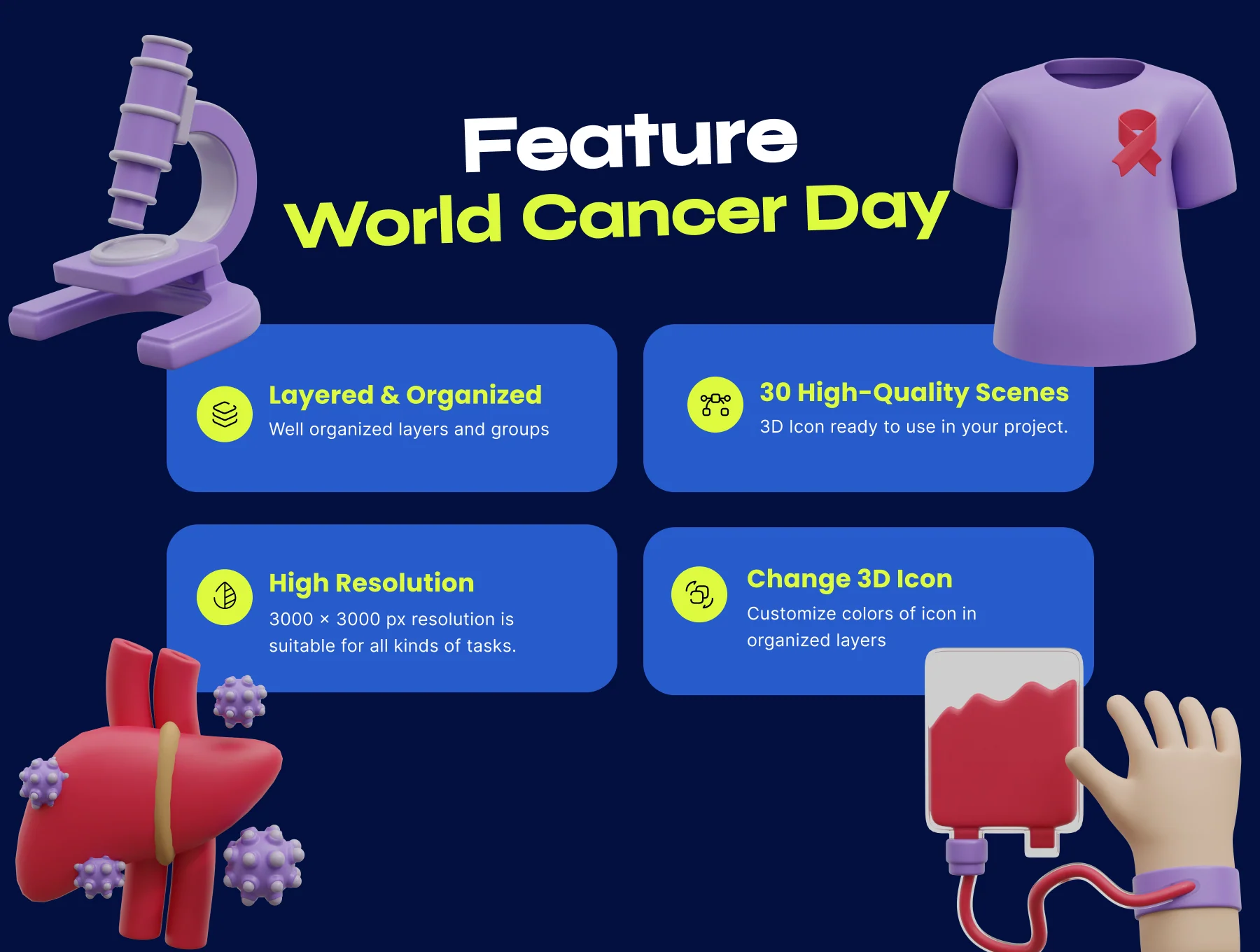 World Cancer Day 3D Icon 2