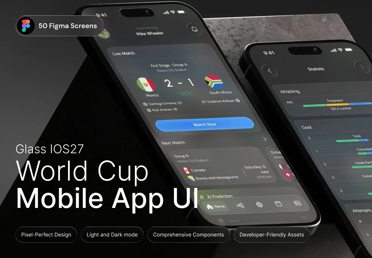 World Cup 2026 Mobile App UI Kit