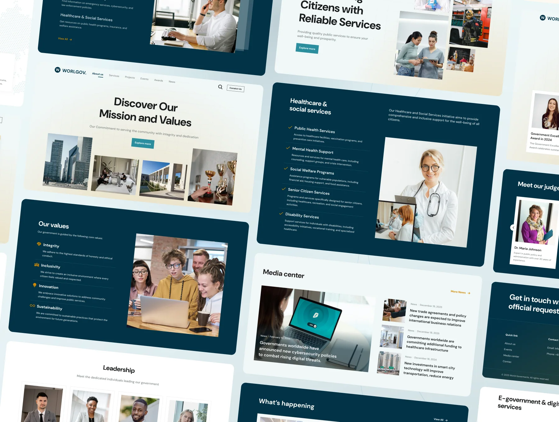 WorlGov - Institution & Organization Framer Website Kit 2