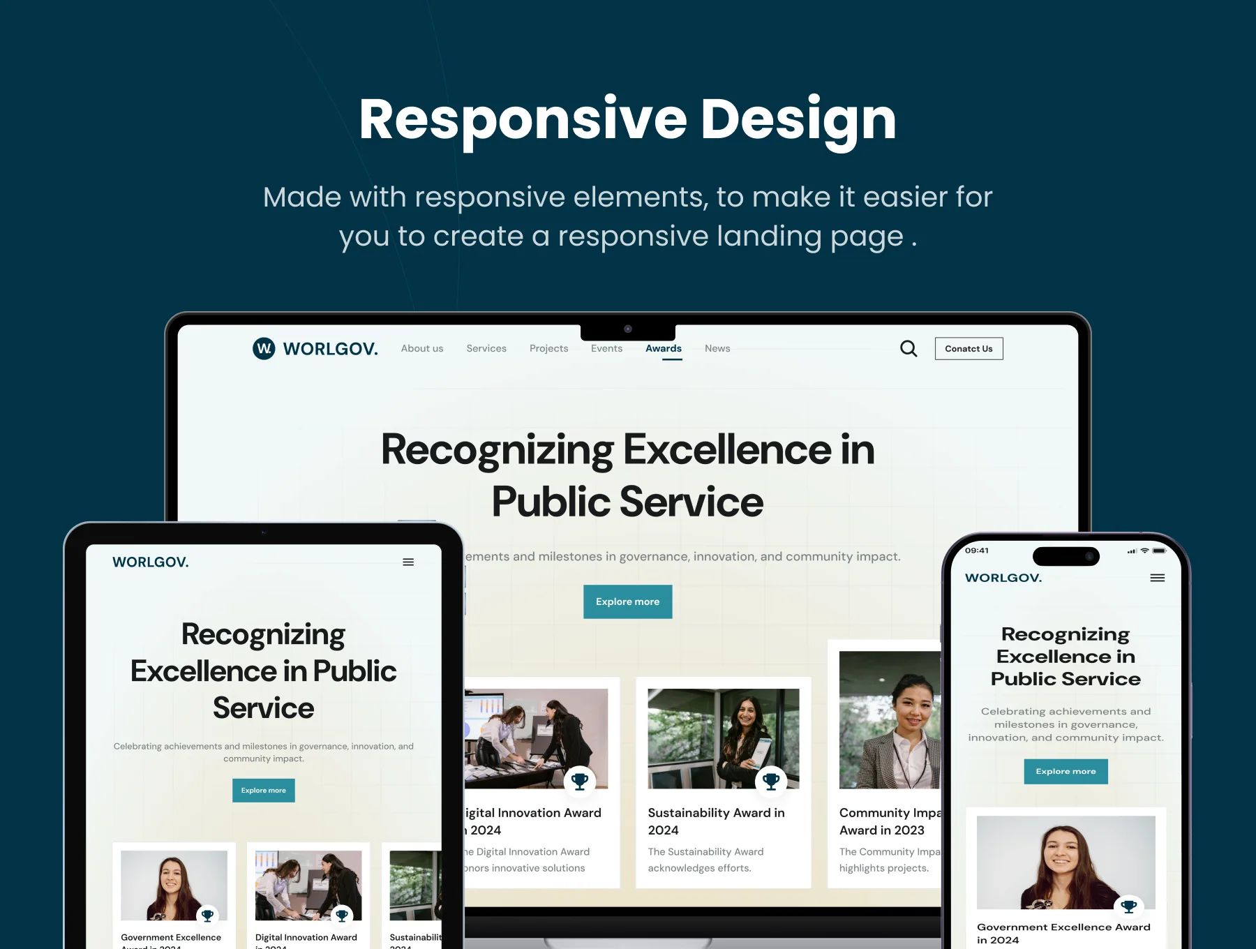 WorlGov - Institution & Organization Framer Website Kit 7