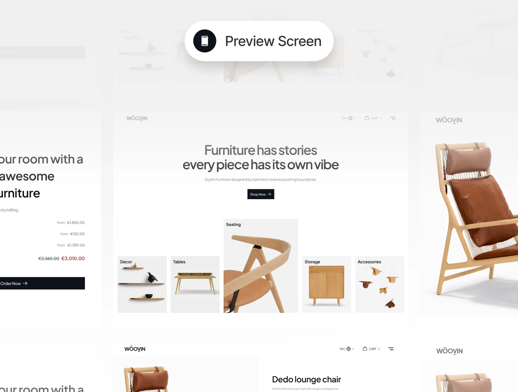 WOVIN - E Commerce Furniture Website UI Kit 5
