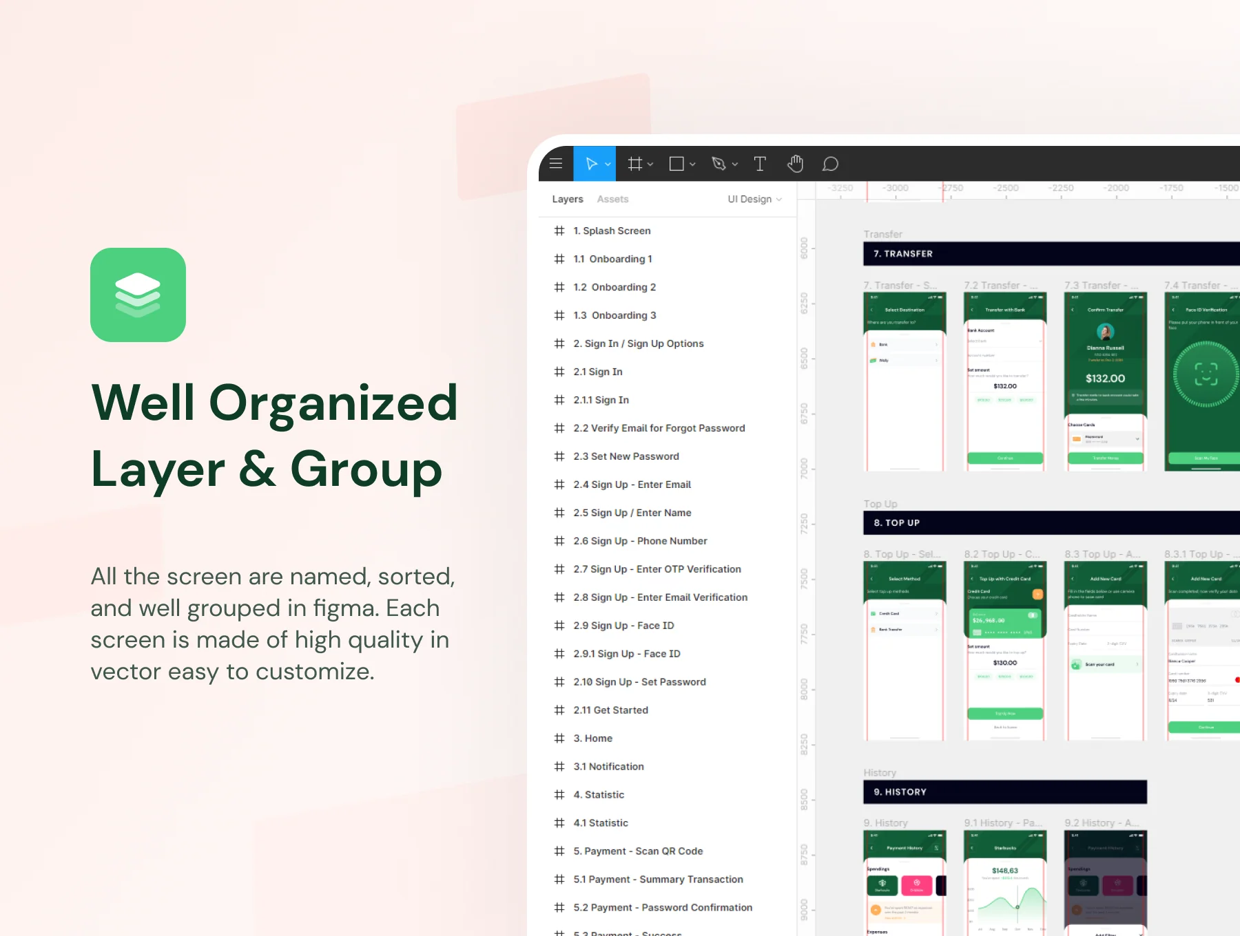 Wpay App - Modern E-wallet App UI Design Kit 3