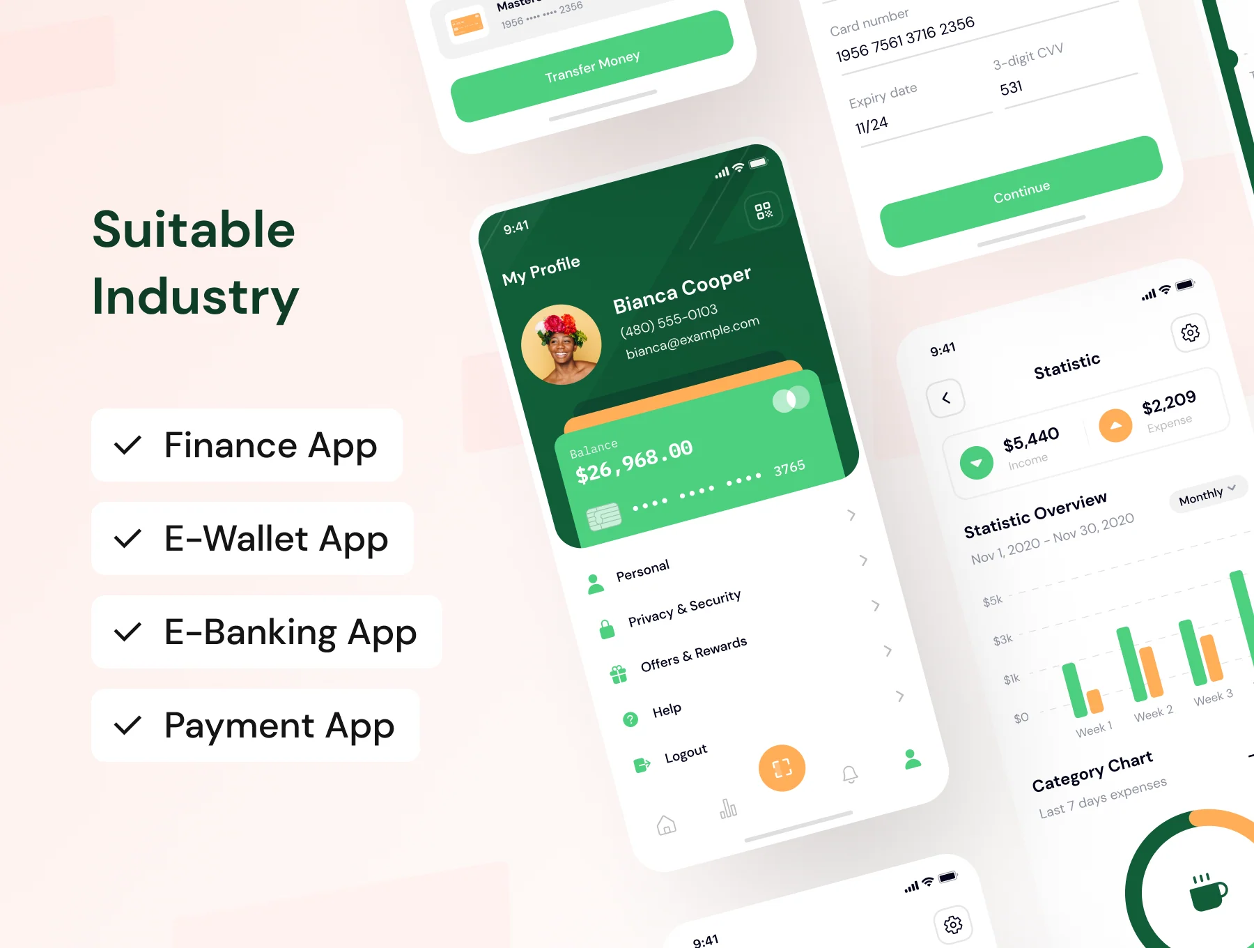 Wpay App - Modern E-wallet App UI Design Kit 4