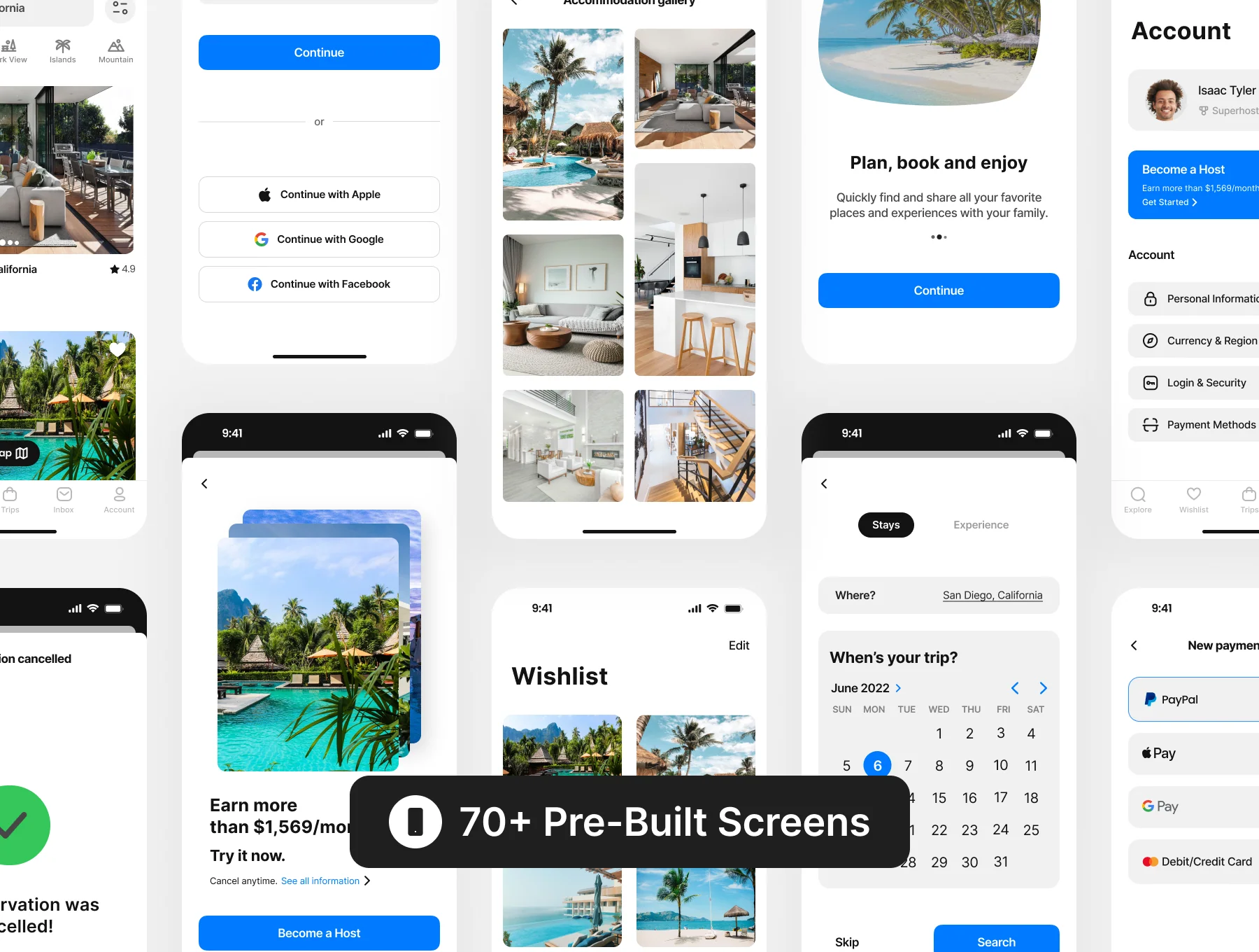 Wynd - Accommodation and Experiences Booking App UI Kit 2