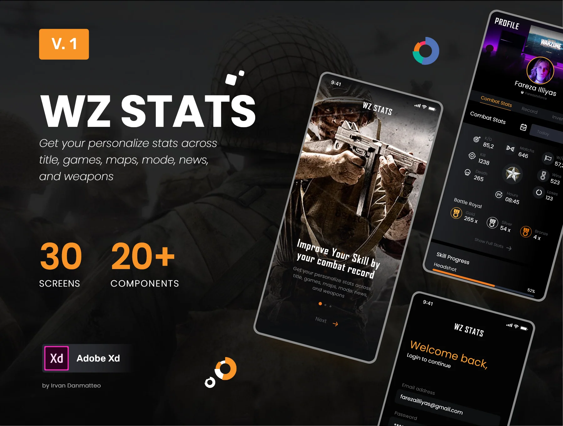 WZ STATS - Gaming Statistic UI Kit