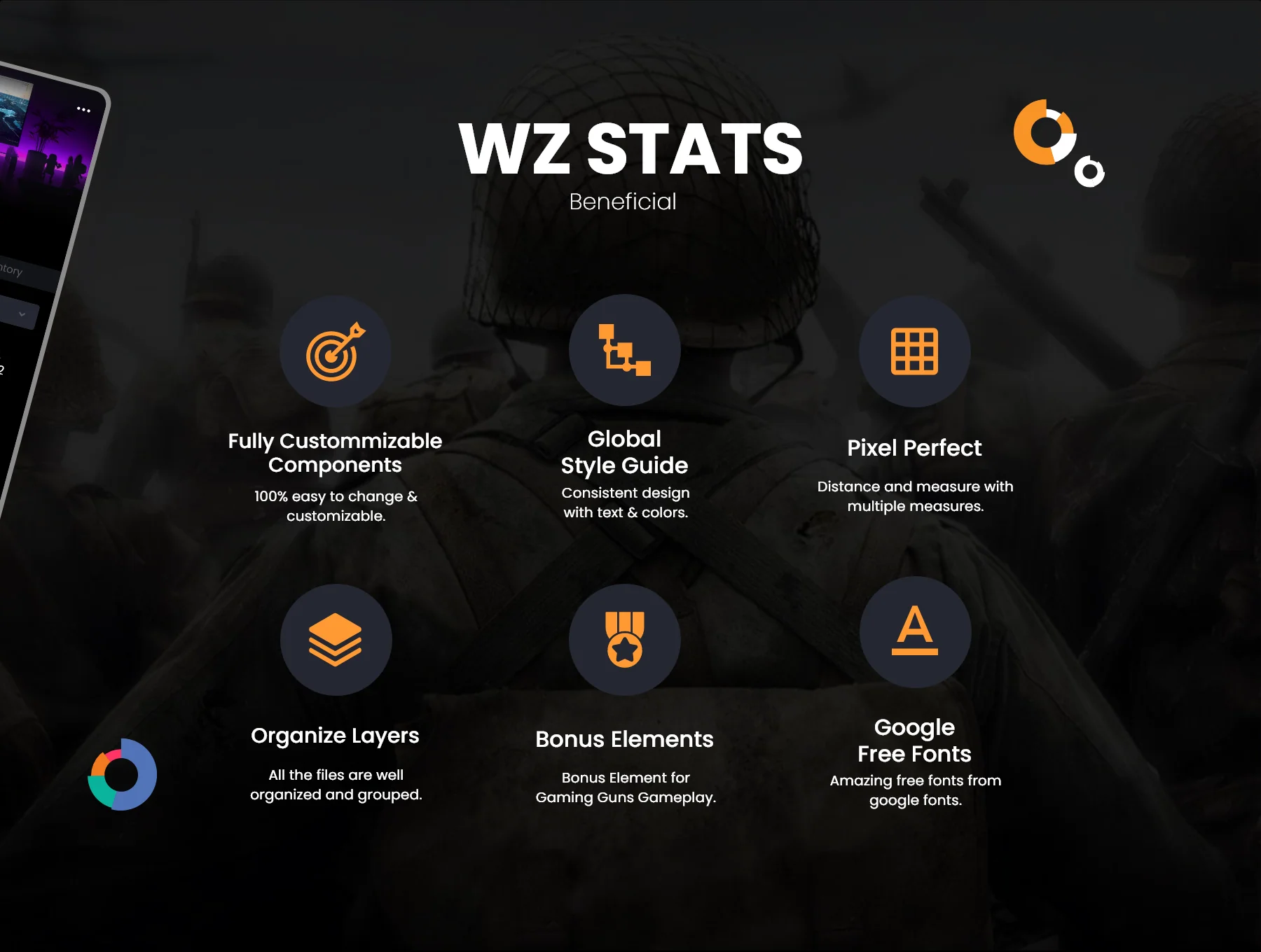 WZ STATS - Gaming Statistic UI Kit 2