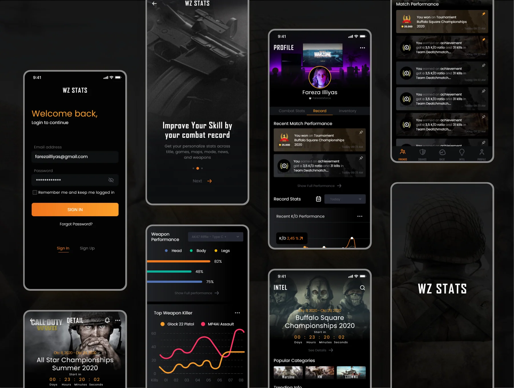 WZ STATS - Gaming Statistic UI Kit 5