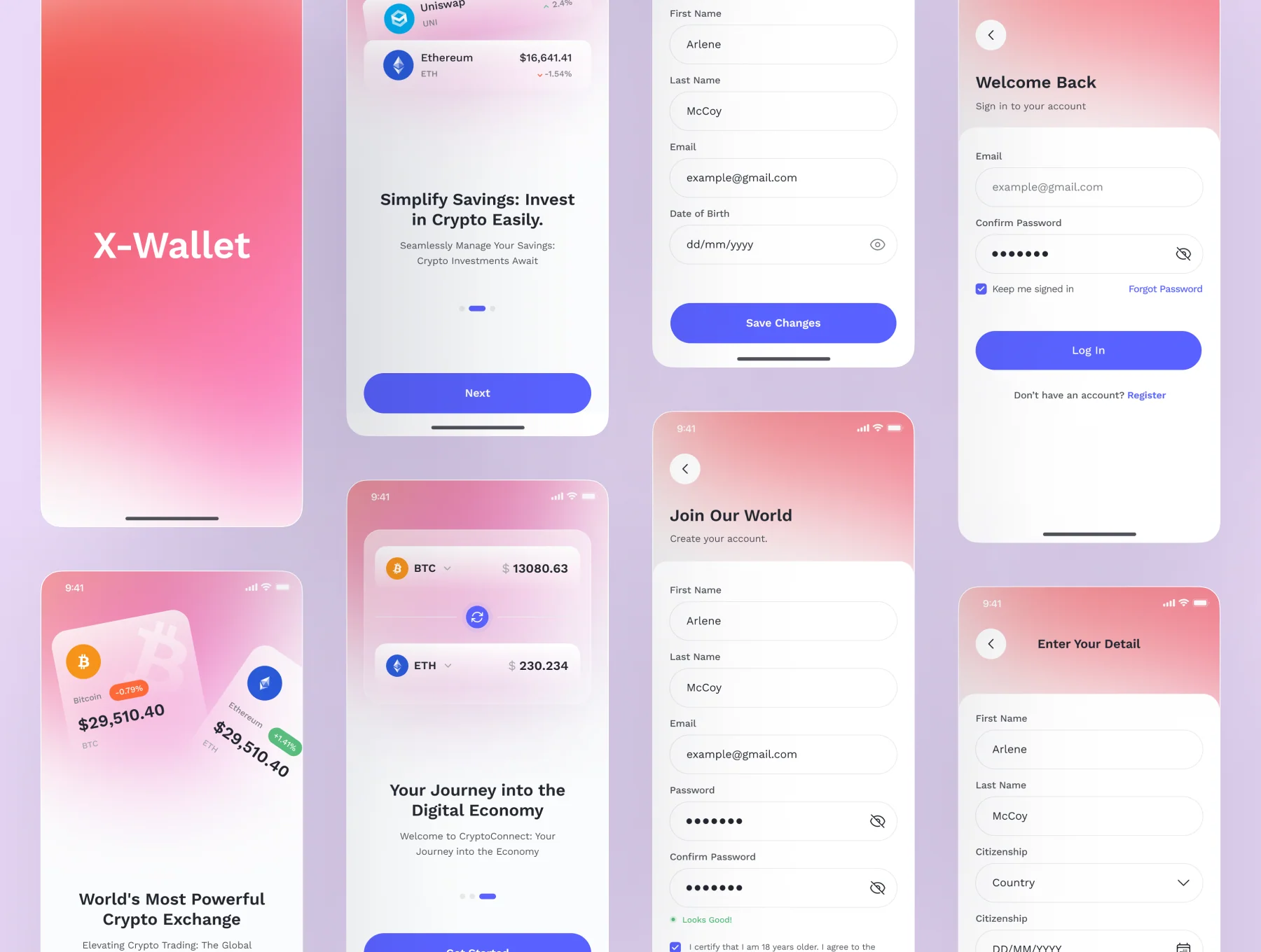 X-Wallet: Crypto Wallet Premium UI Kits App 5