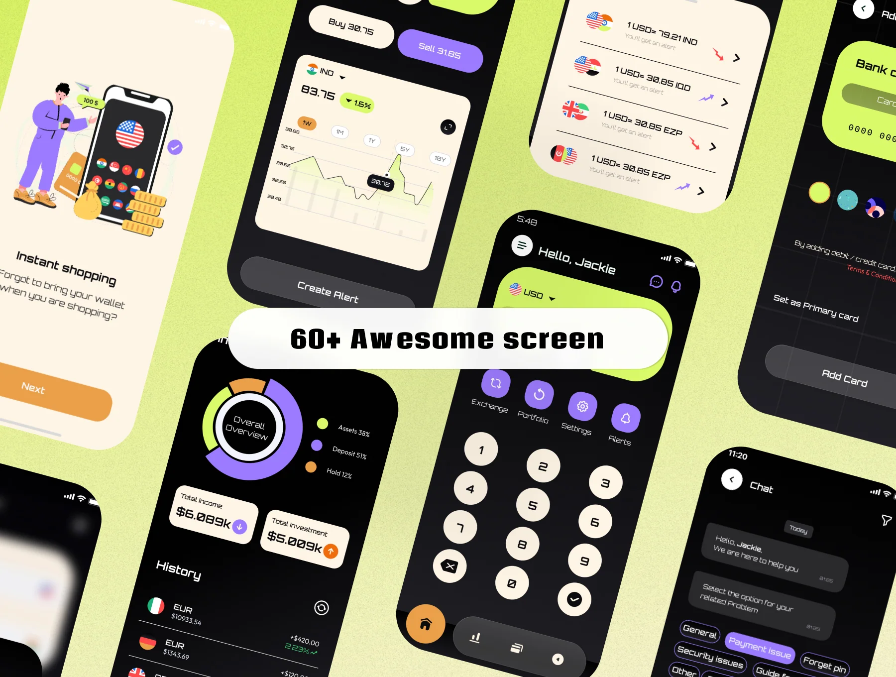 Xange currency exchange app Ui kit 3