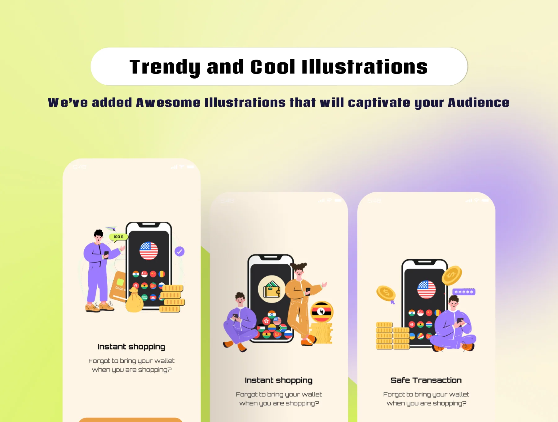 Xange currency exchange app Ui kit 5