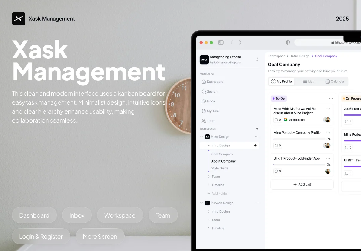 Xask Management - Dashbaord Management