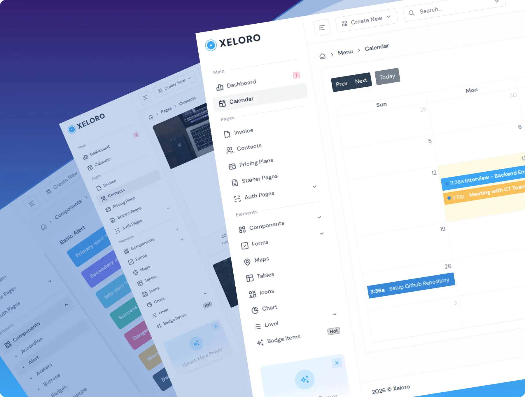 Xeloro - Tailwind CSS 4 Admin & Dashboard Template 4