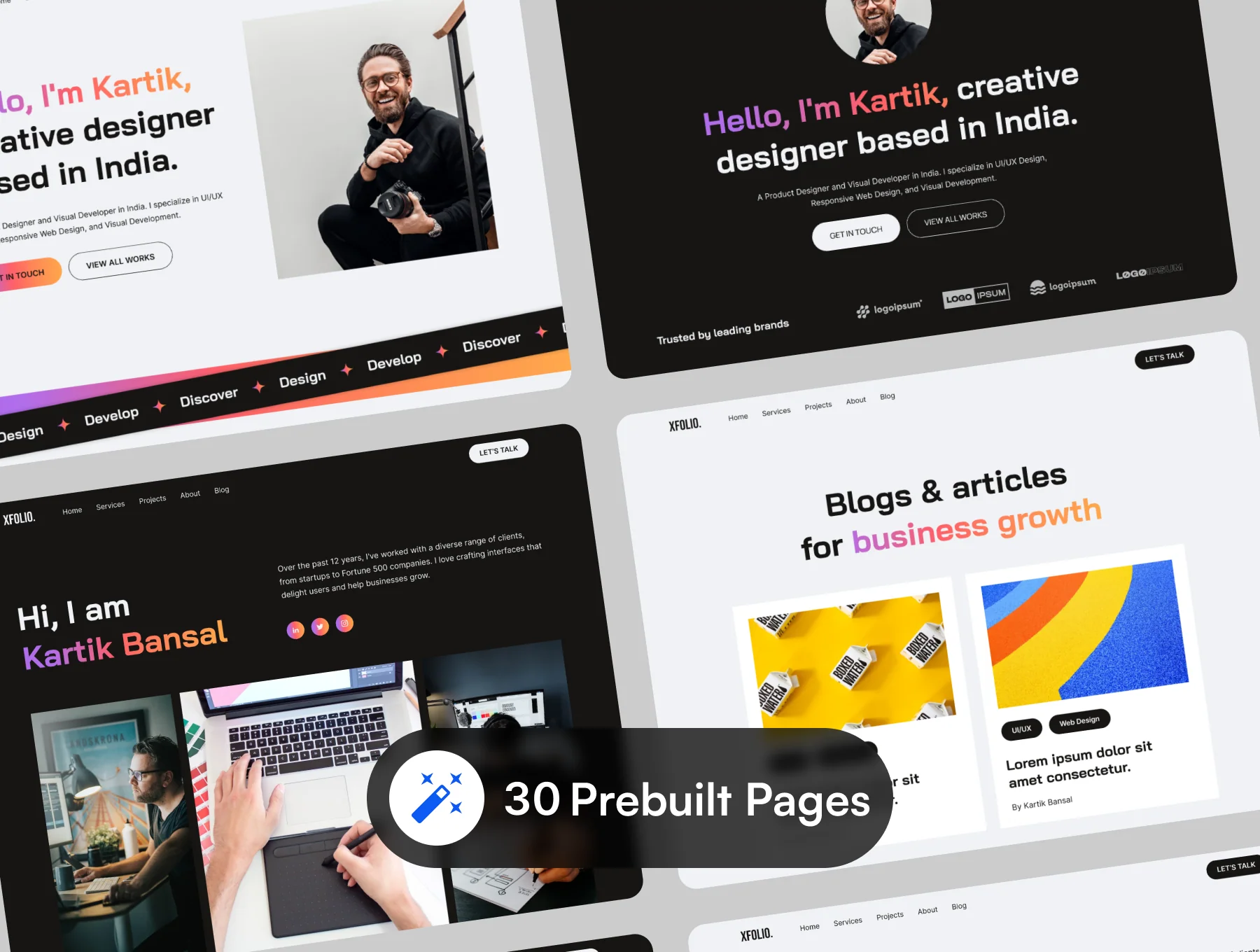 Xfolio - Portfolio Website UI Kit 2