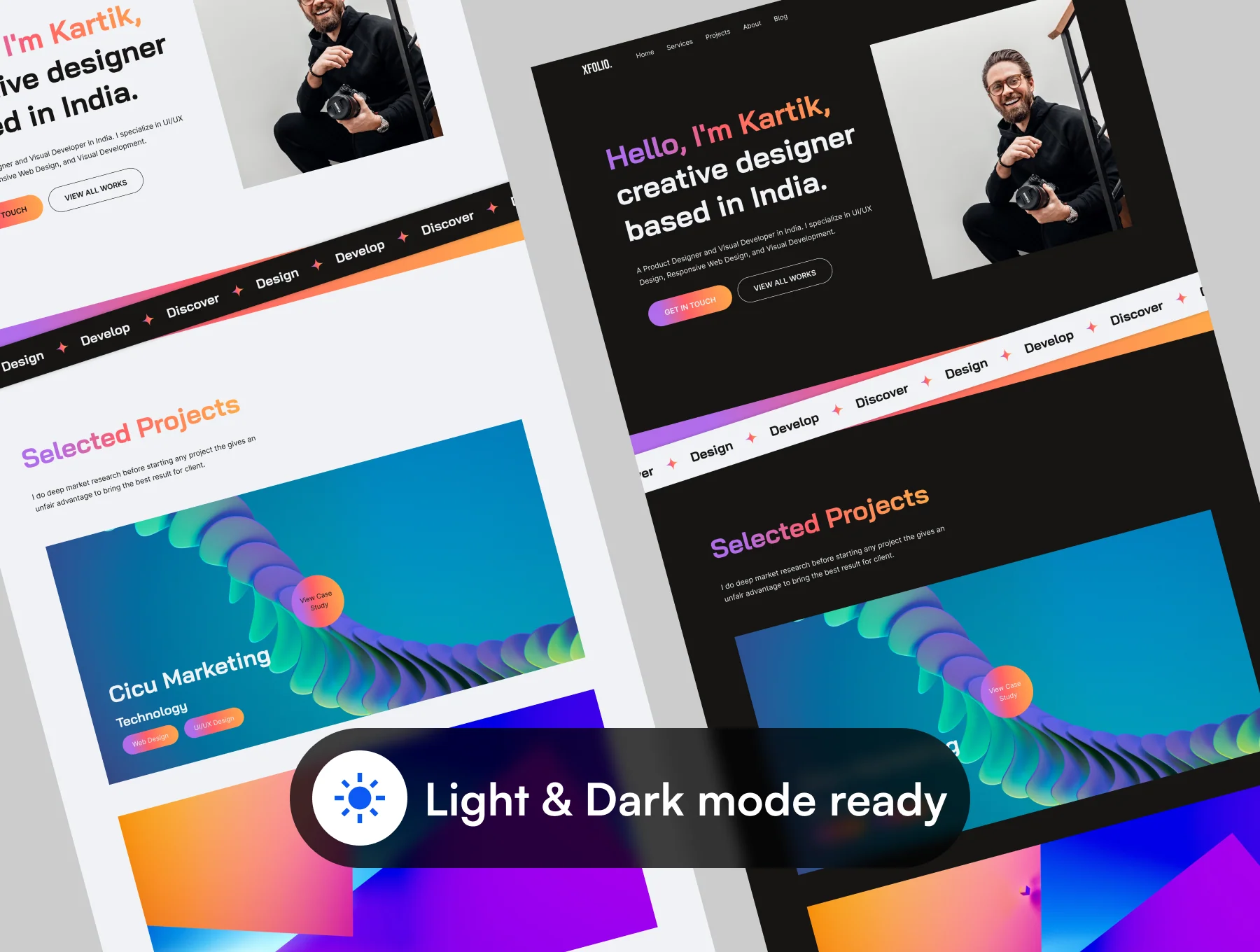 Xfolio - Portfolio Website UI Kit 5