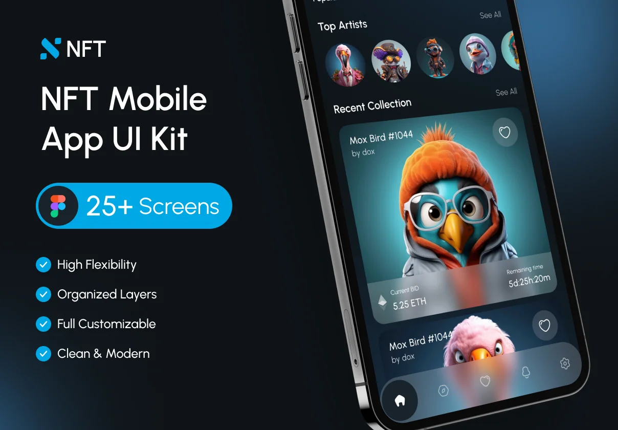 xNFT - Nft Market Mobile App UI Kit