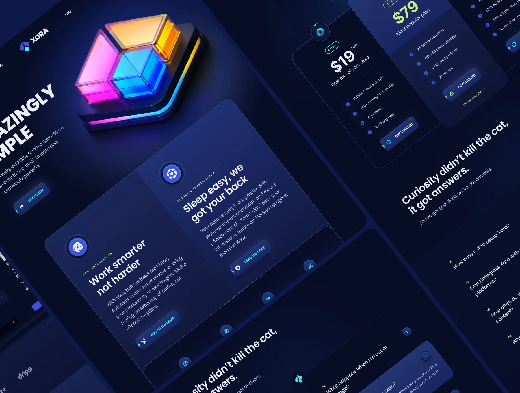 XORA - SaaS Landing Page Kit 2