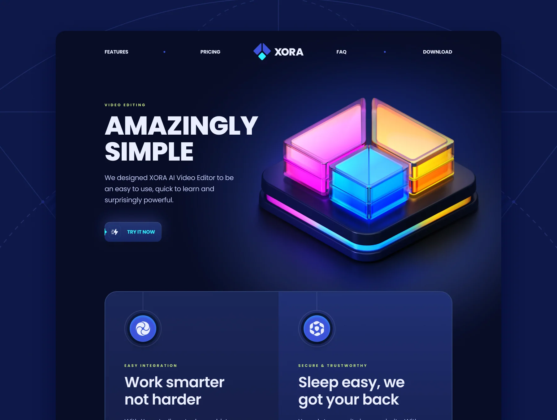 XORA - SaaS Landing Page Kit 3