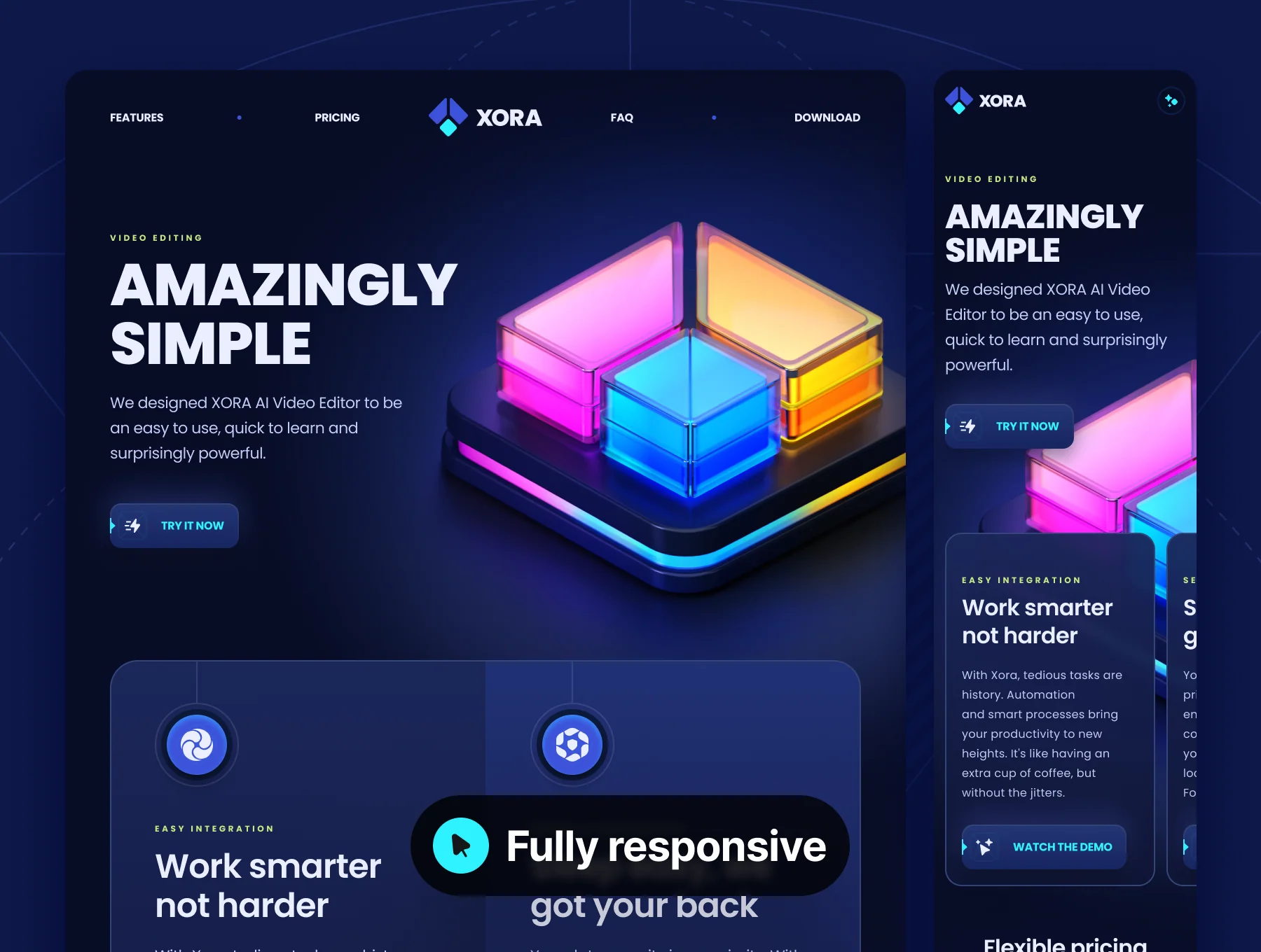 XORA - SaaS Landing Page Kit 6