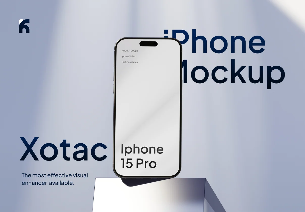 Xotac - iPhone 15 Pro Minimalist Mockups