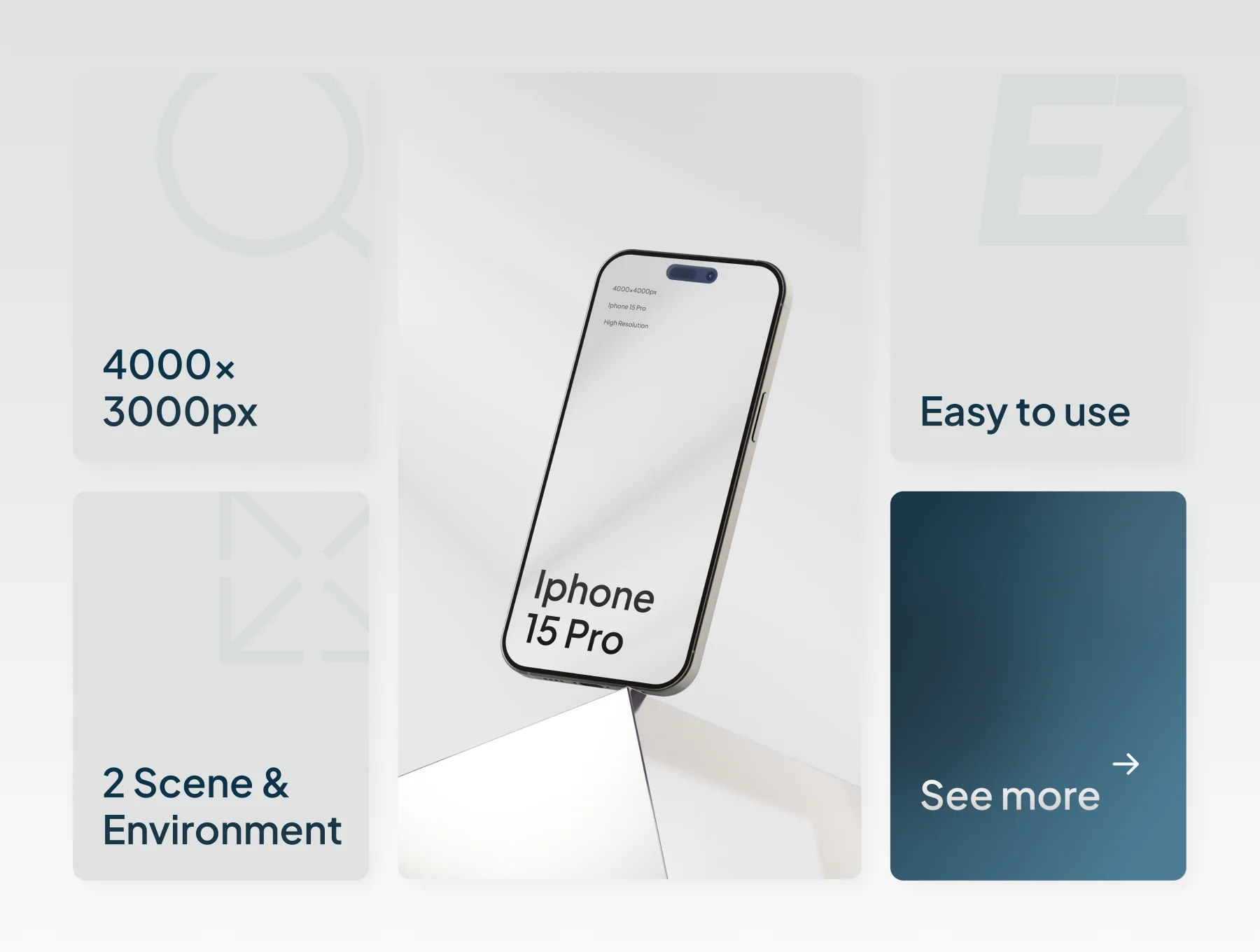 Xotac - iPhone 15 Pro Minimalist Mockups 3